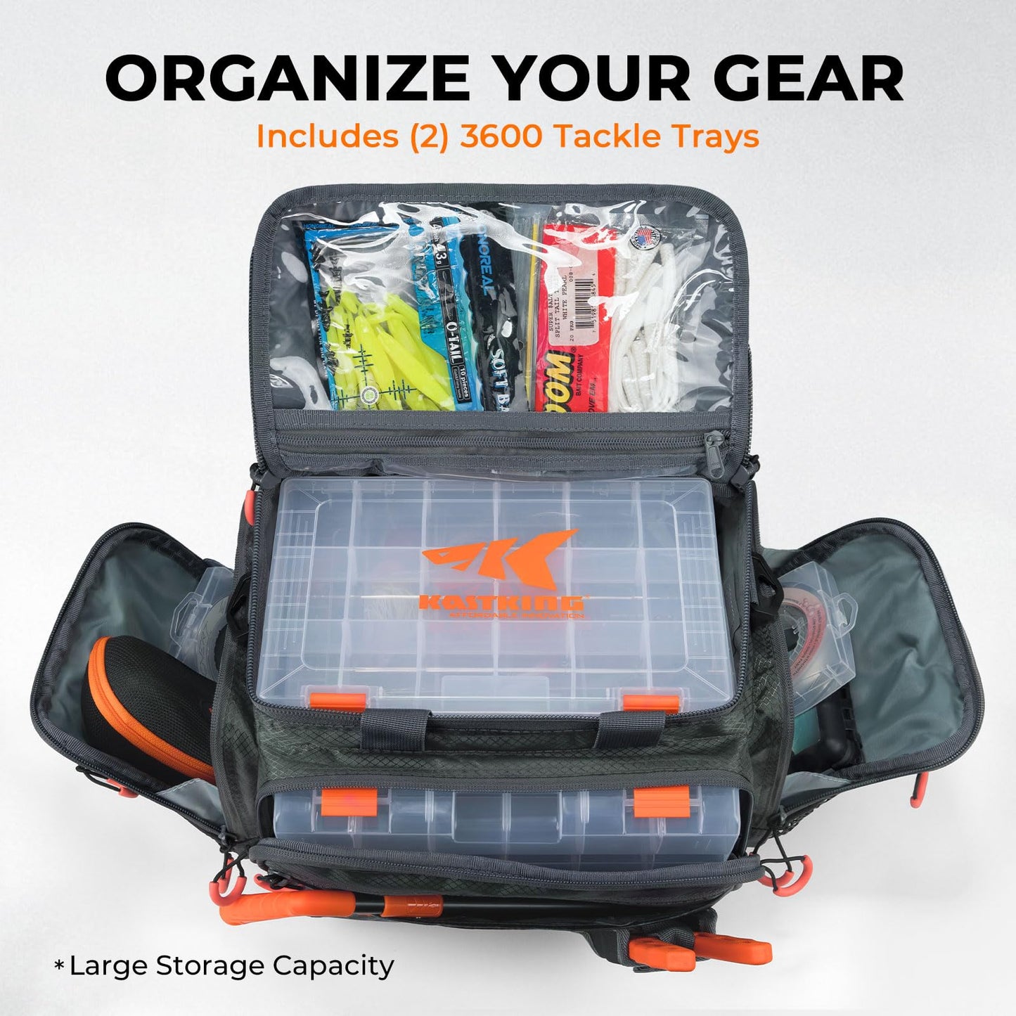 KastKing Fishing Gear & Tackle Bags - Saltwater Resistant Fishing Bags - Fishing Tackle Storage Bags