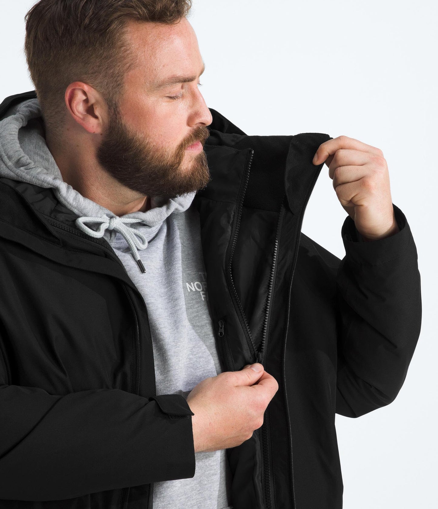 THE NORTH FACE Men's Carto Mono Triclimate Hooded Jacket (Standard & Big Size) | Insulated Winter Coat Wind & Water Resistant