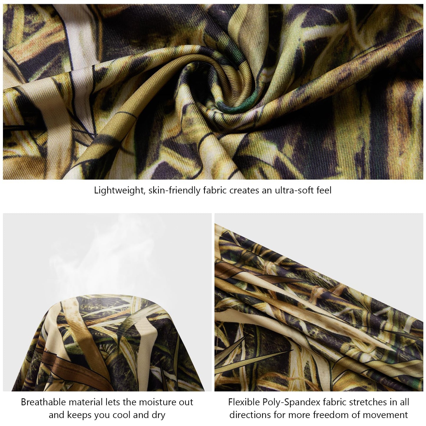 BASSDASH Women’s Camo Hunting Shirt Long Sleeve UPF 50+ Sun Protection Performance Tee Fishing Hiking