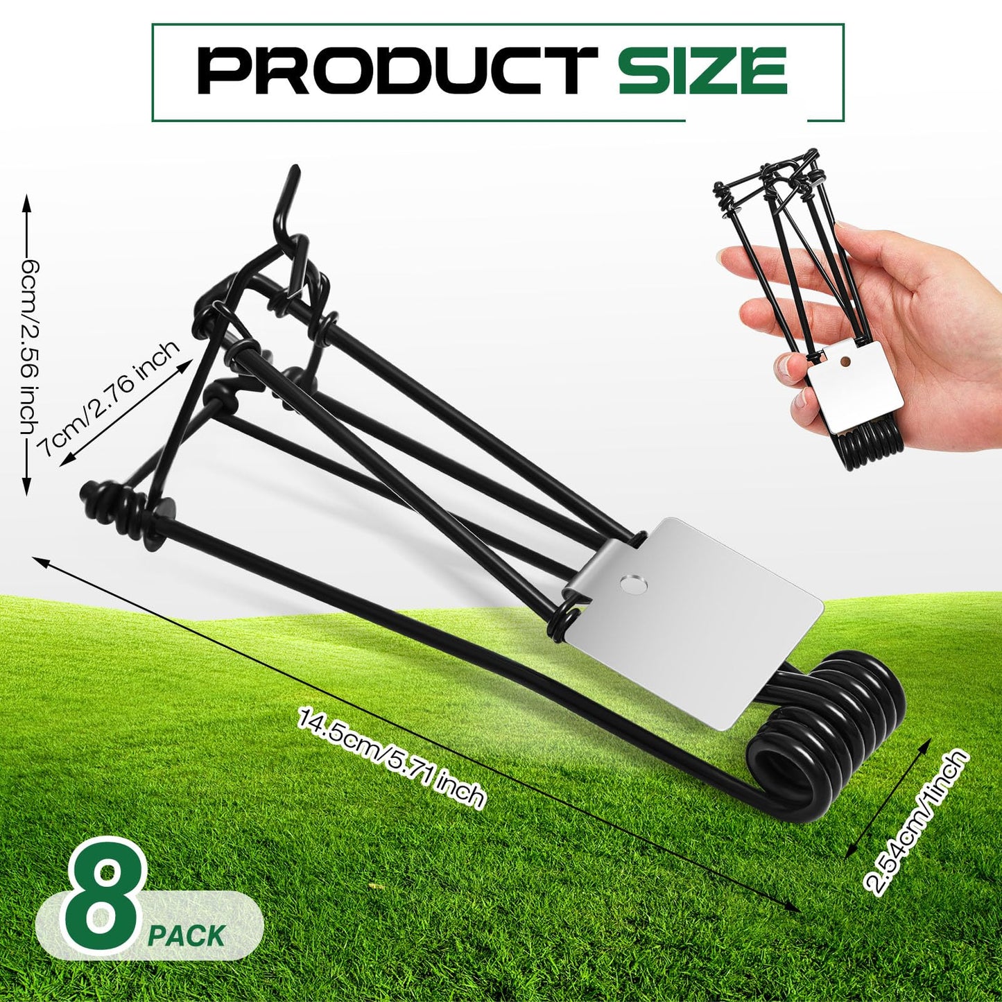 Qualirey 2 Pcs Outdoor Gopher Trap Easy Set Mole Trap Weather Resistant Gopher Killer Vole Killer for Lawn Garden Farm (Black)