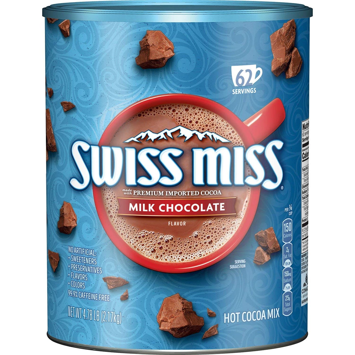 Swiss Miss Milk Chocolate Flavor Hot Cocoa Mix Canister, 76.55 oz.