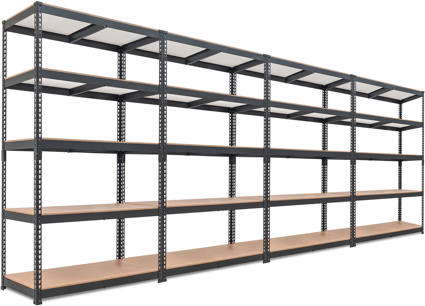 HOMEDANT 5 Tier Laminated Boltless Heavy Duty Garage Storage Adjustable Wide Size Metal Shelving Unit Utility Rack Shelves Organization Multipurpose Shelf Shed Warehouse 47.7"W x 24.1"D x 71.3"H 2Pack