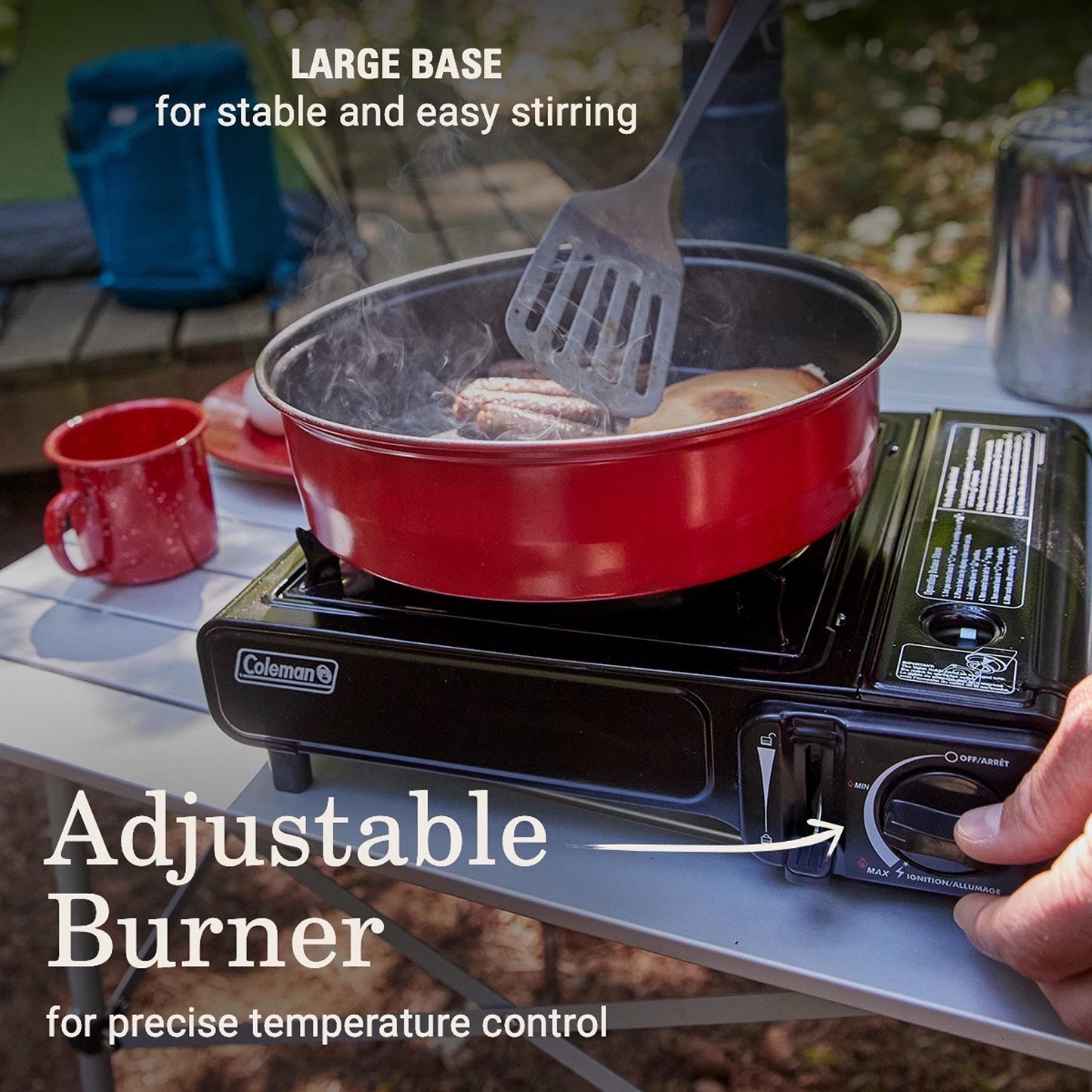 Coleman Classic 1-Burner Butane Stove, Portable Camping Cooktop with Carry Case & InstaStart Ignition, Adjustable Burner with 7650 BTUs of Power