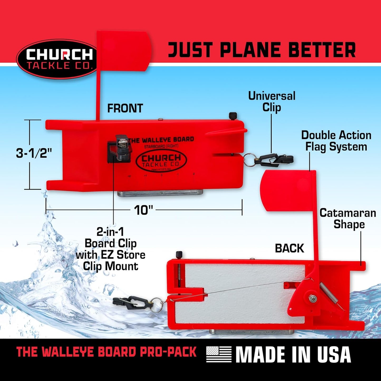 The Walleye Board Pro-Pack by Church Tackle Co