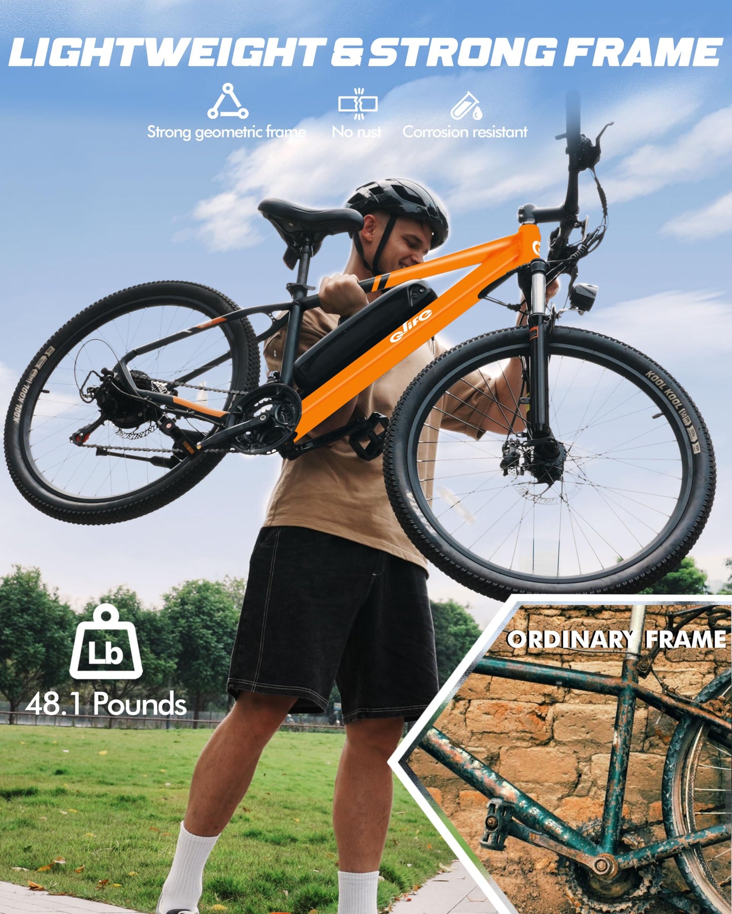 Racer Electric Bike for Adults - 21-Speed Mountain Lightweight Ebike with Peak 750W 22MPH Brushless Motor, 375Wh Removable Battery, 26X2.1 Tire Step Over E-MTB, Up to 40 Miles