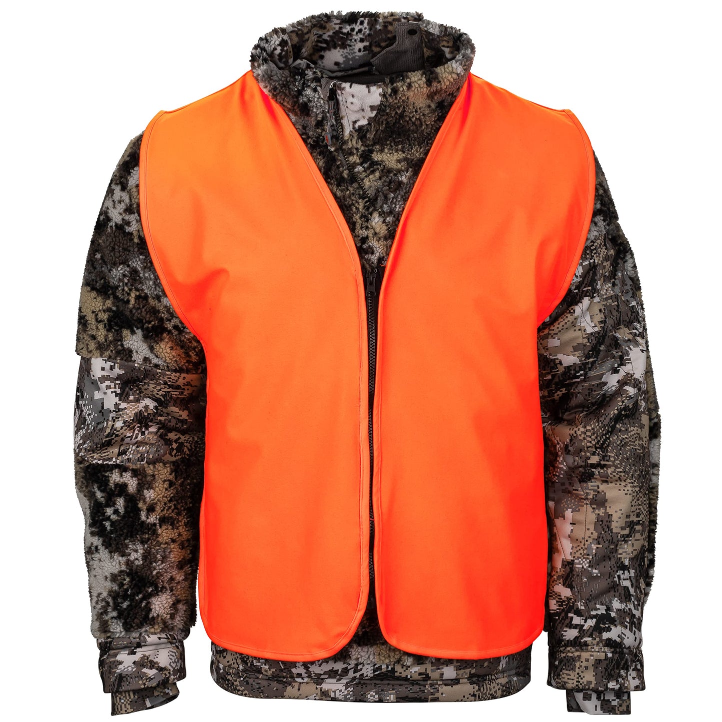 Klarny Orange Safety Vest, High-Visibility, Waterproof Deer and Bow Hunting Gear, Quiet Hunter Vests and Hunting Accessories
