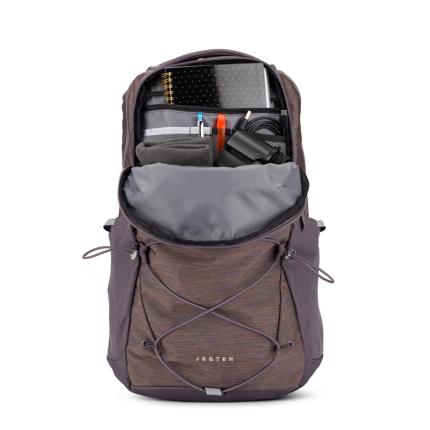 The North Face Women's Every Day Jester Laptop Backpack, TNF Black/Burnt Coral Metallic, One Size