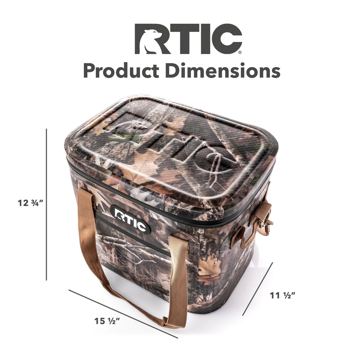 RTIC Ultra-Tough Soft Cooler 30 Can, Insulated Bag Portable Ice Chest Box for Lunch, Beach, Drink, Beverage, Travel, Camping, Picnic, Car, Trips, Floating Cooler Leak-Proof with Zipper