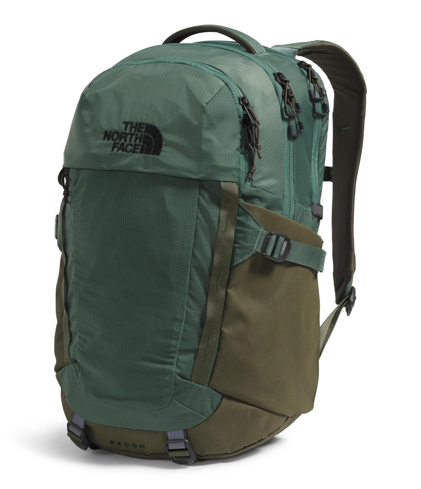 THE NORTH FACE Recon Everyday Laptop Backpack | Daypack with Water Repellent Finish, 16" Laptop Sleeve, 2 Water Bottle Pockets, TNF Black/TNF Black-NPF, One Size