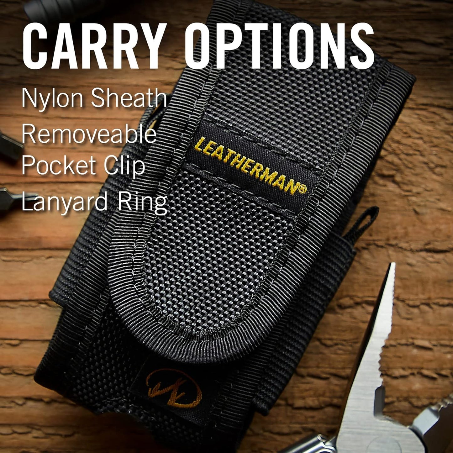 LEATHERMAN, Sidekick Pocket Size Multitool with Spring-Action Pliers and Saw, Stainless Steel with Nylon Sheath