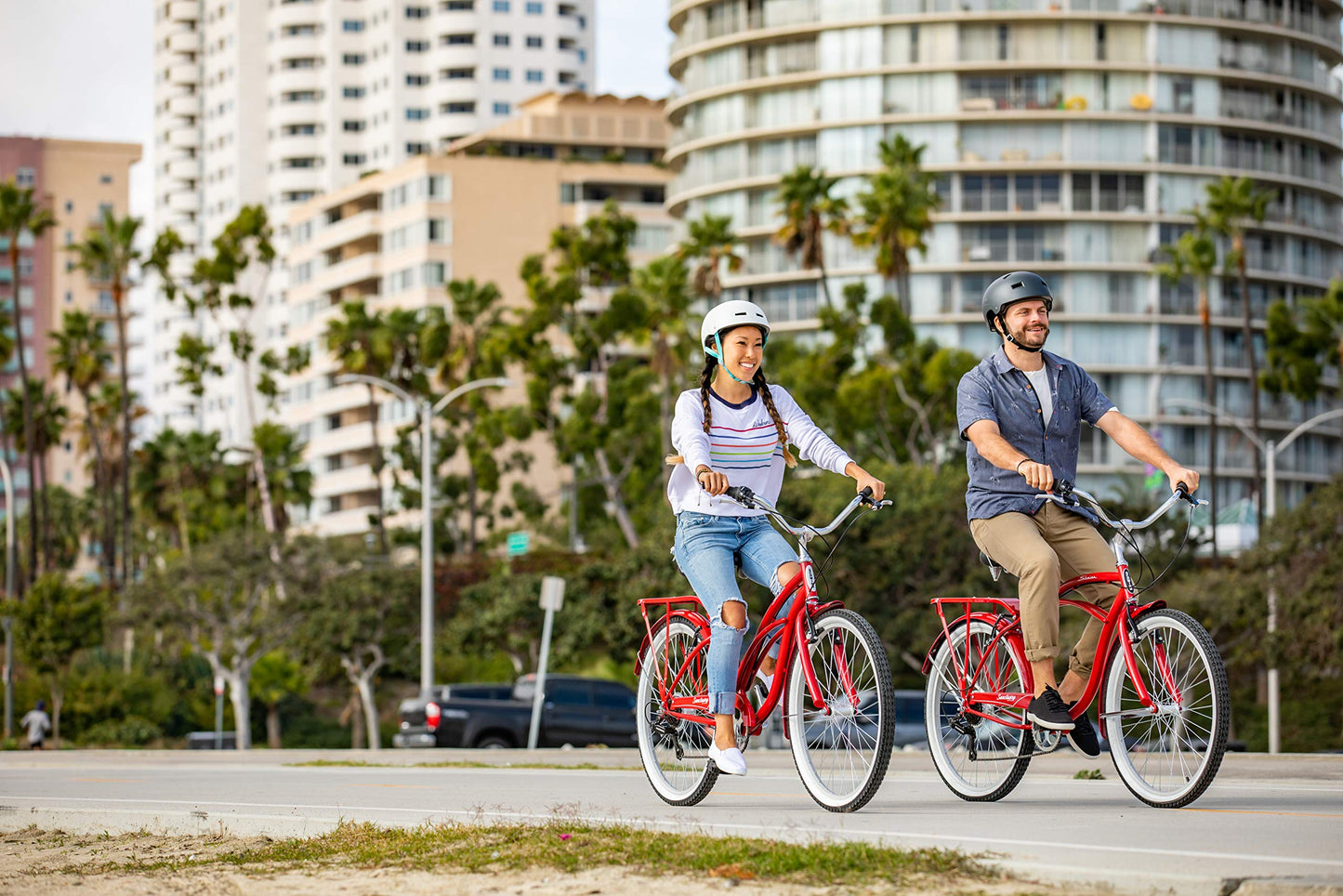 Schwinn Sanctuary 7 Cruiser Bike, 26 Inch Bike for Women and Men, 7-Speed Beach Cruiser Bicycle, Linear Pull Brakes, Comfortable Padded Seat, Upright Riding Position, Adult Bicycle