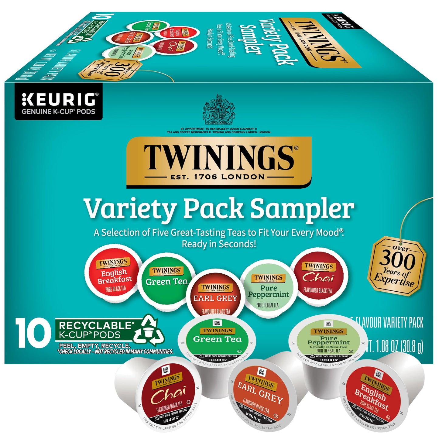 Twinings English Breakfast Black Tea K-Cup Pods for Keurig, 24 Count (Pack of 1), Smooth, Flavourful, Robust, Caffeinated, Enjoy Hot or Iced