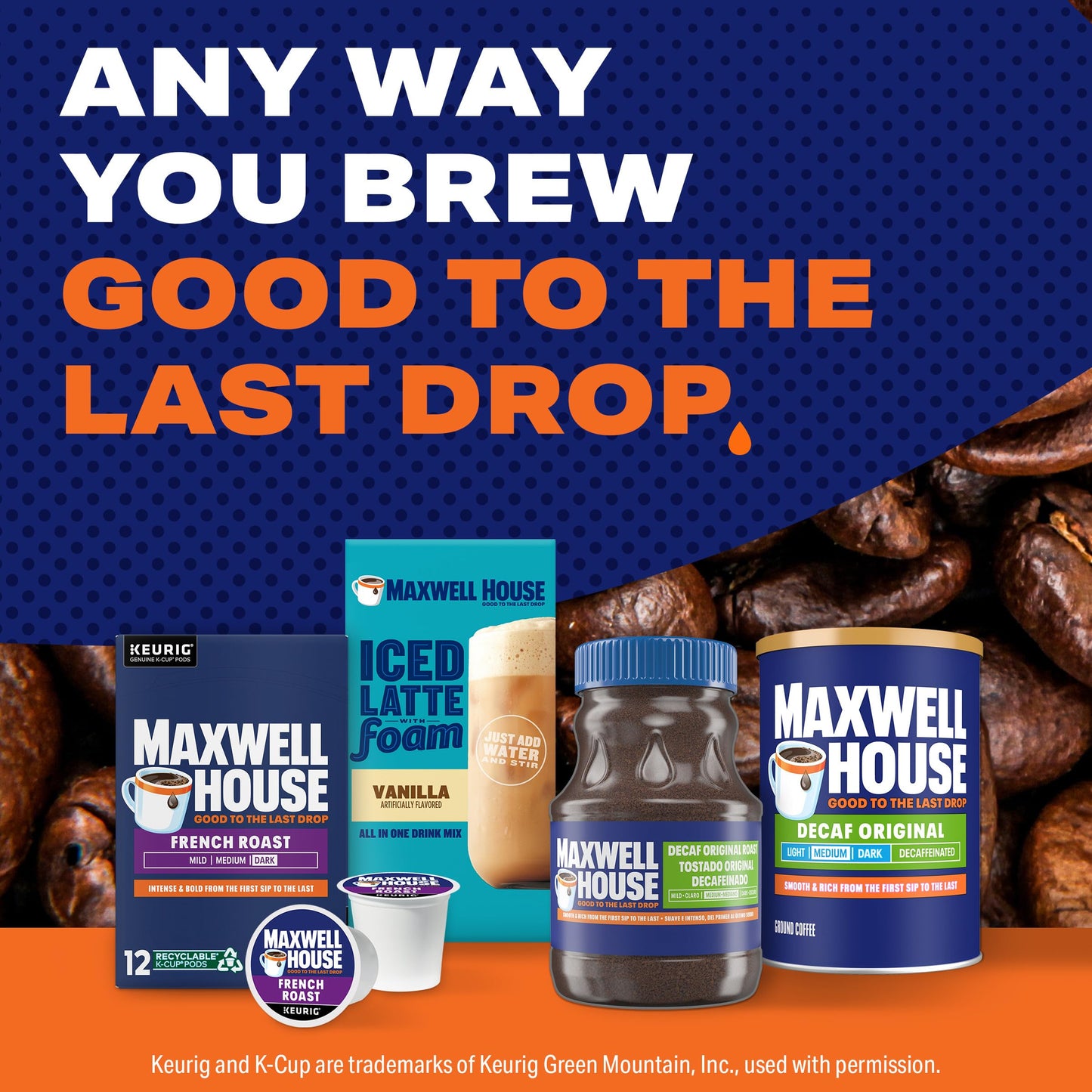 Maxwell House Decaffeinated Original Medium Roast Ground Coffee, 29.3 oz Canister