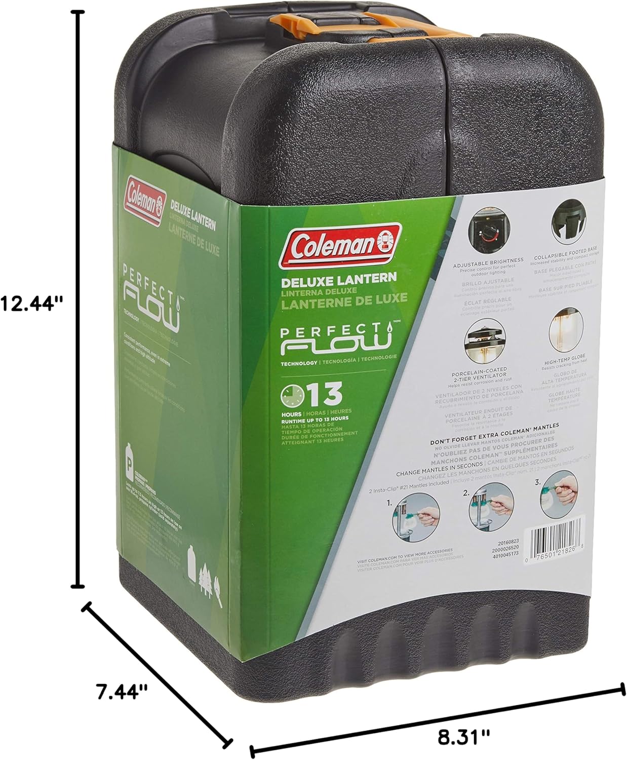 Coleman 2-Mantle Propane Lantern with Carry Case, 1000 Lumens Gas Lantern with Pressure Control, Adjustable Brightness, Mantles & Carry Case Included; Great for Camping, Emergencies, & Power Outages