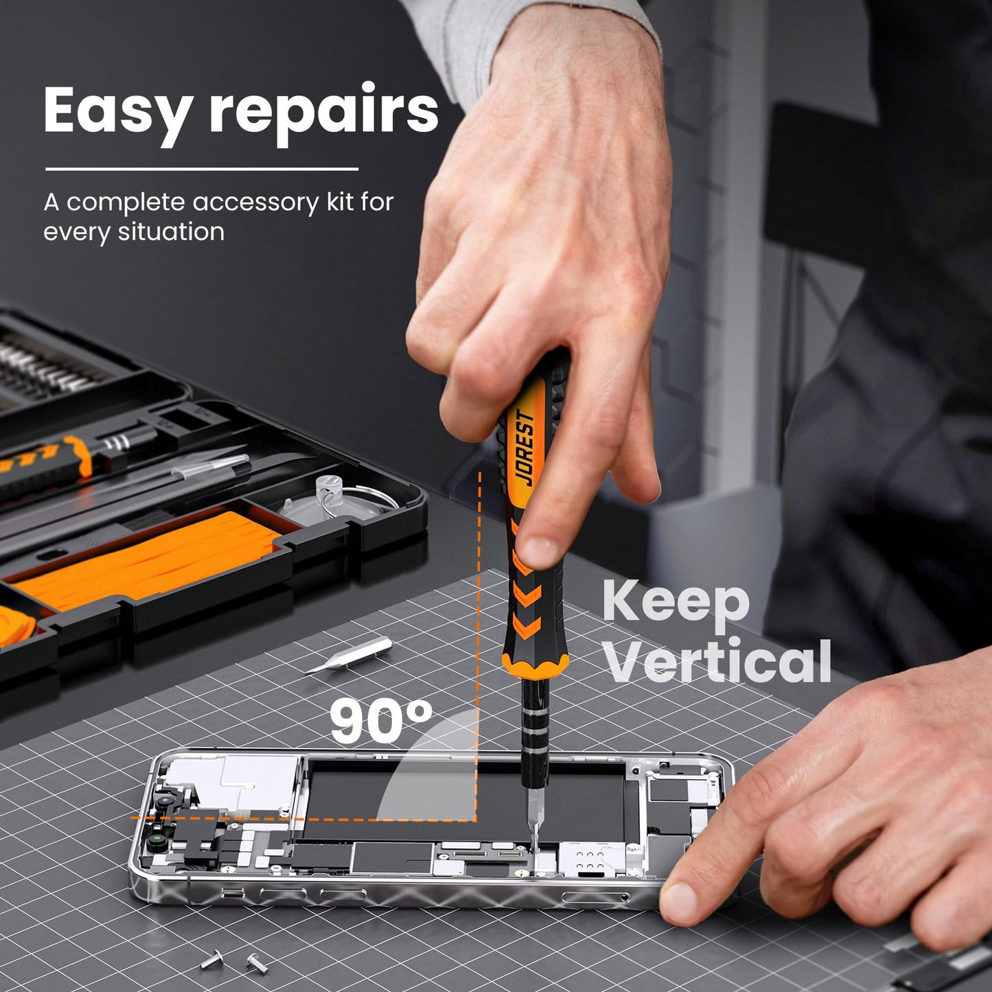 JOREST 152 in 1 Precision Screwdriver Set, Tool Gifts for Men, Magnetic Tool Kit with Torx Triwing Bits, Repair for Electronics,Macbook, Laptop, PC, RC, PS5, iphone,Jewelers, XBOX, Glasses