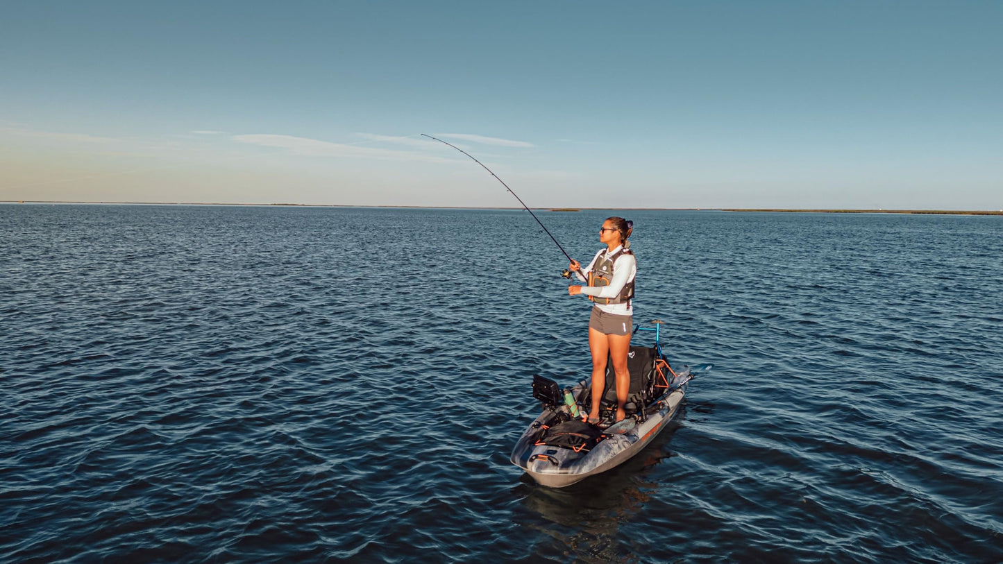Pelican Catch Mode 110 Premium Angler Kayak - Fishing Kayak with Lawnchair - 10.5 ft