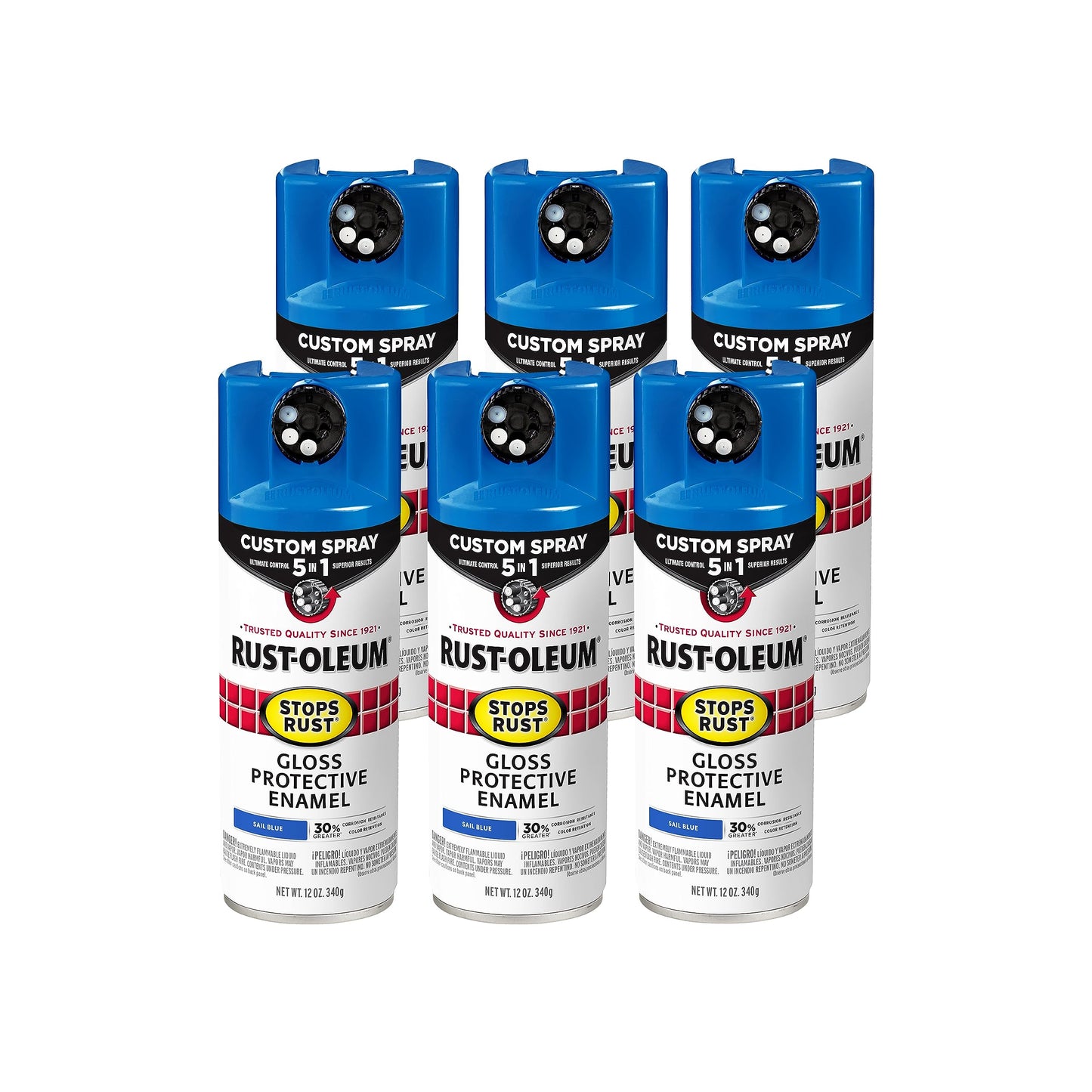 Rust-Oleum 376892 Stops Rust Custom Spray 5-in-1 Spray Paint, 12 oz, Gloss Leather Brown