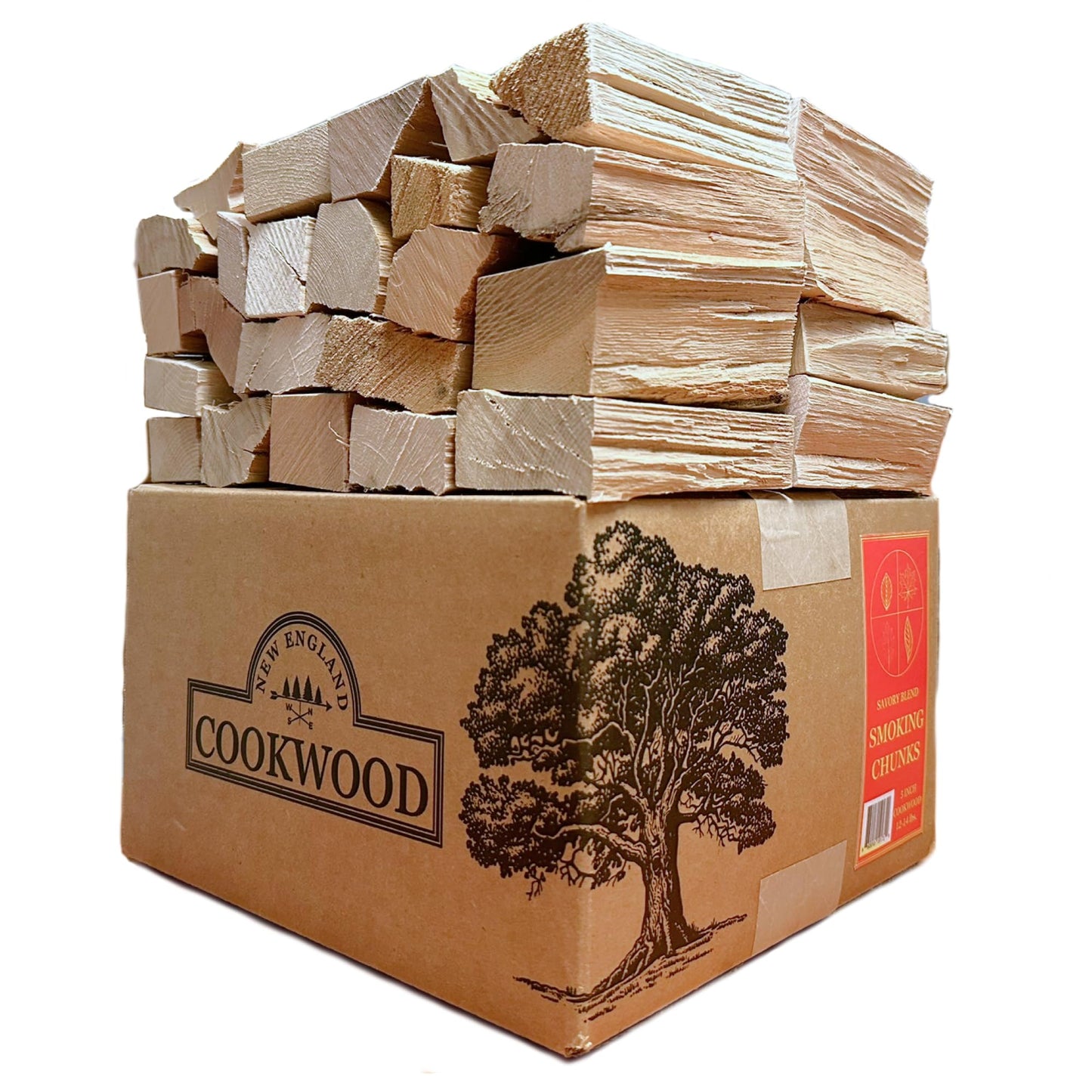 Savory Blend 5 Inch Universal Cooking Firewood - 14lbs. ~1000cuin Premium Kiln Dried Cooking Wood for Grills, Smokers and Ooni, Solo, Bertello Pizza Ovens (Savory Hardwood Blend)