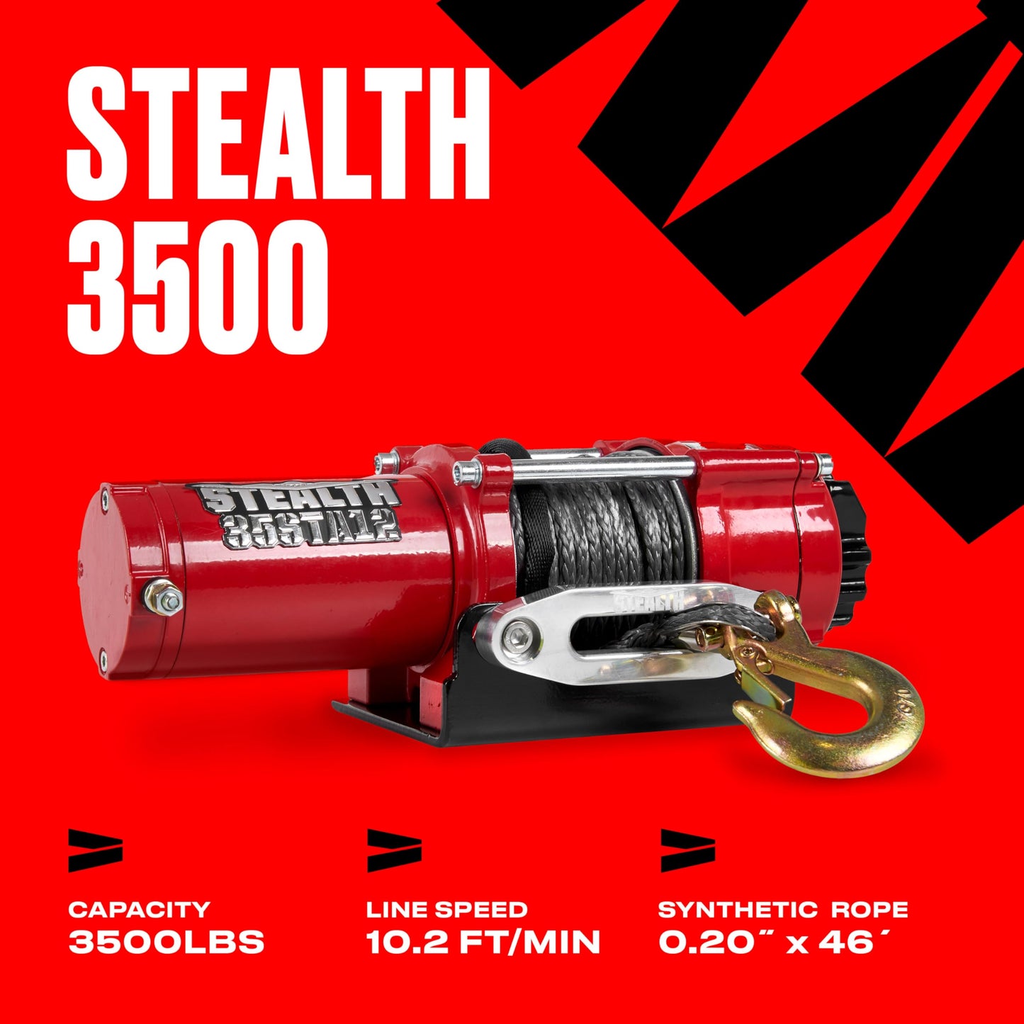 Stealth Winches 13500lb Truck Winch 12V Electric Winch with 2 Wireless remotes and Steel Rope, Perfect for SUV Towing Trailer Winch, Hook, Weatherproof, with Roller Fairlead, Heavy Duty