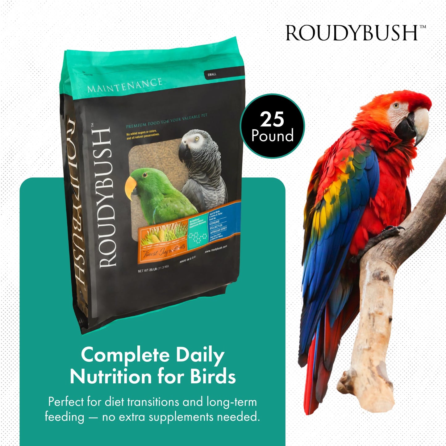 Roudybush Daily Maintenance Bird Food, Mini, 44-Ounce