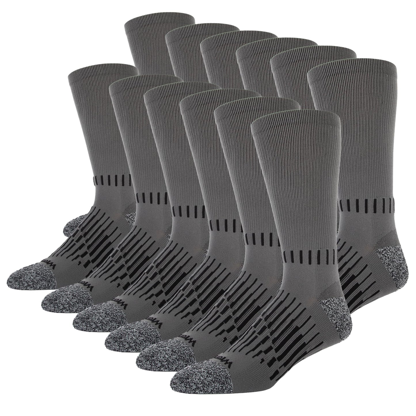 Wrangler - Peak Men's Crew Socks - Durable Half Cushion Socks with Arch Support