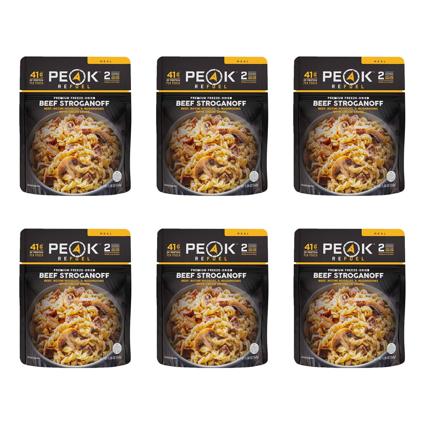 Peak Refuel Beef Stroganoff | Freeze Dried Backpacking and Camping Food | Amazing Taste | High Protein | Real Meat | Quick Prep Meals