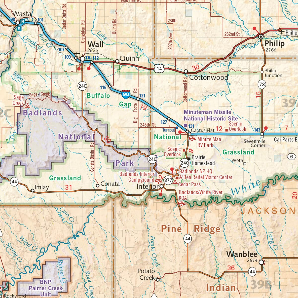 South Dakota, The Mount Rushmore State, Recreation Map, 2022 Edition (Benchmark)