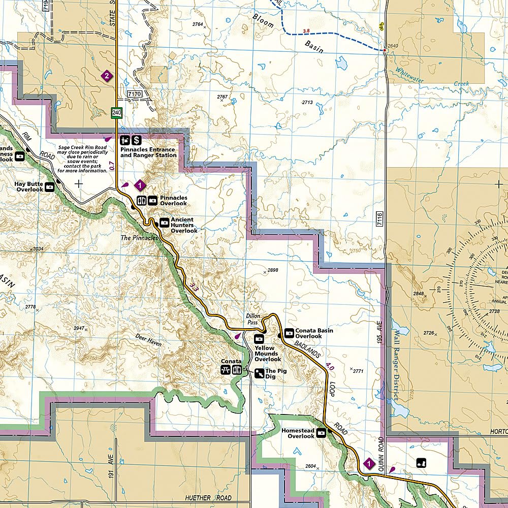 Badlands National Park: South Dakota, USA Outdoor Recreation Map (National Geographic Maps: Trails I