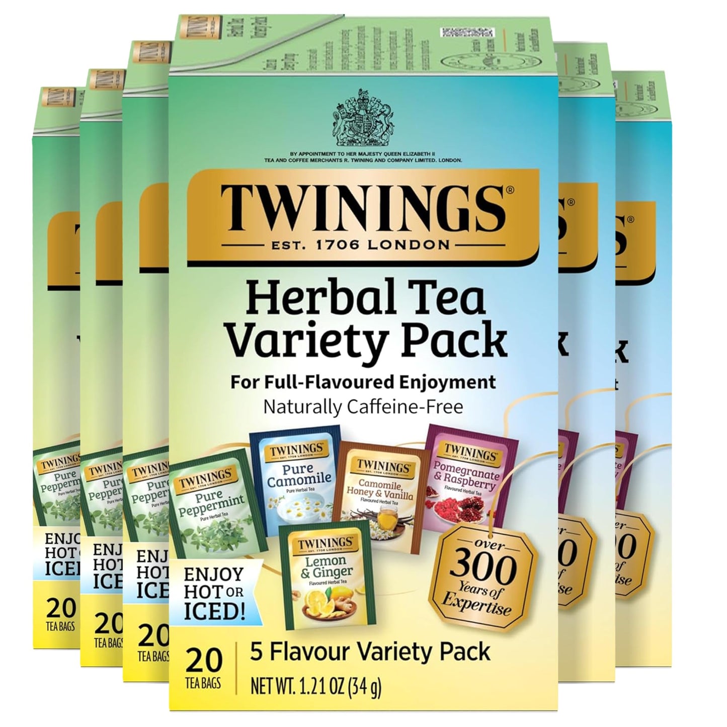 Twinings English Breakfast Black Tea Individually Wrapped Bags, 100 Count (Pack of 1), Smooth, Flavourful, and Robust, Caffeinated, Enjoy Hot or Iced, 100 Teabags