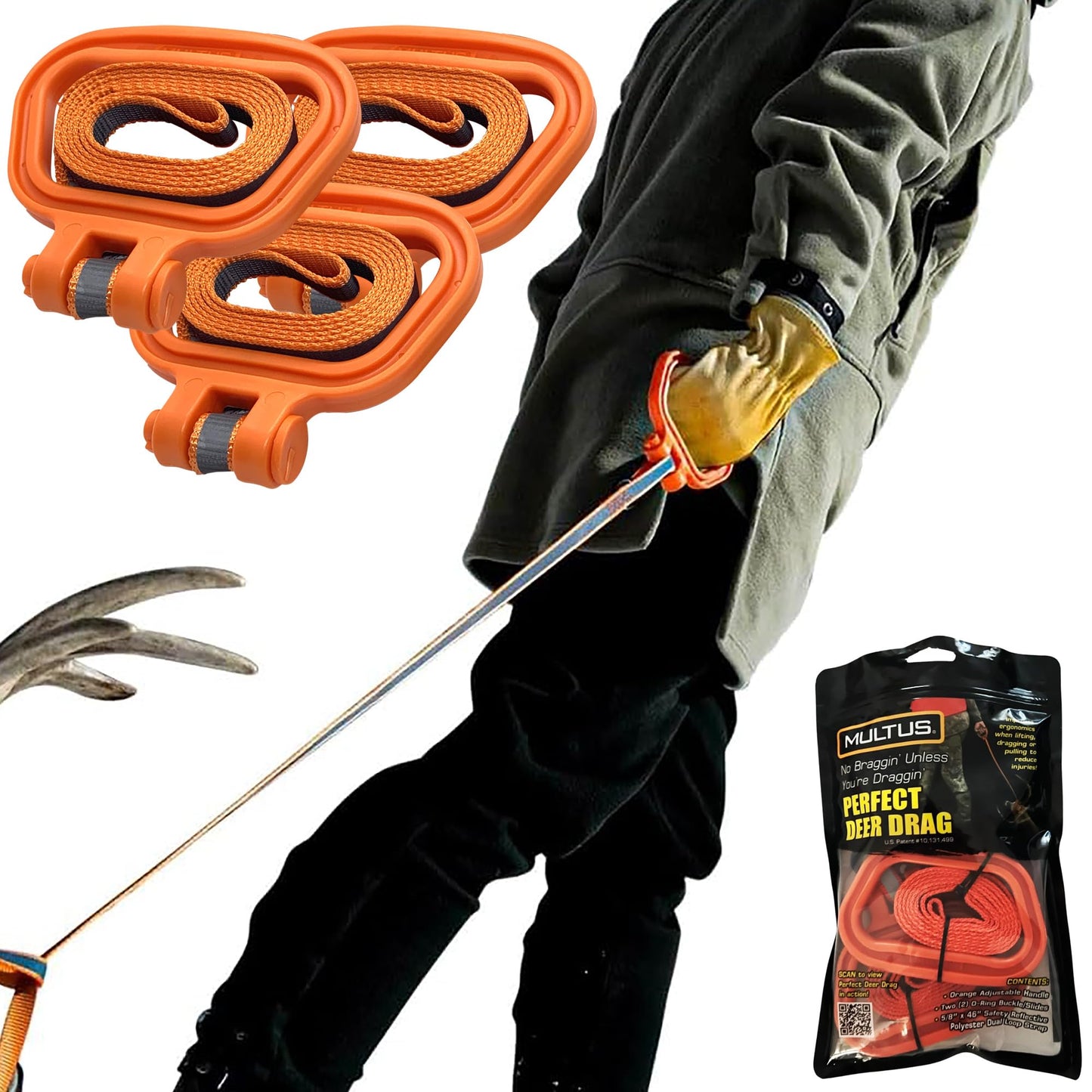 MULTUS Perfect Deer Drag Rope - Unique Hunting Gifts for Men - Essential Hunting Gear and Accessories - Deer Pull Strap