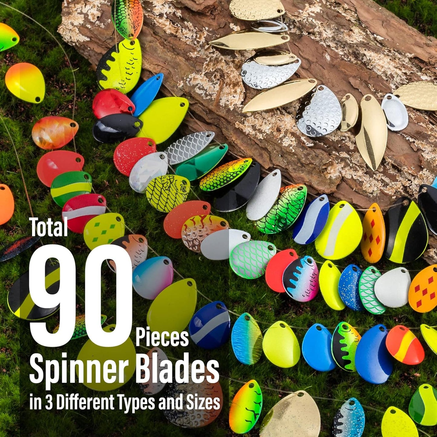 Dr.Fish 1720-Pieces Spinner Making Kit, Walleye Rig Lure Making Suppies, 90 Colorado Indiana Spinner Blades Lure Parts with Tackle Box, Crawler Worm Harness Spinnerbait