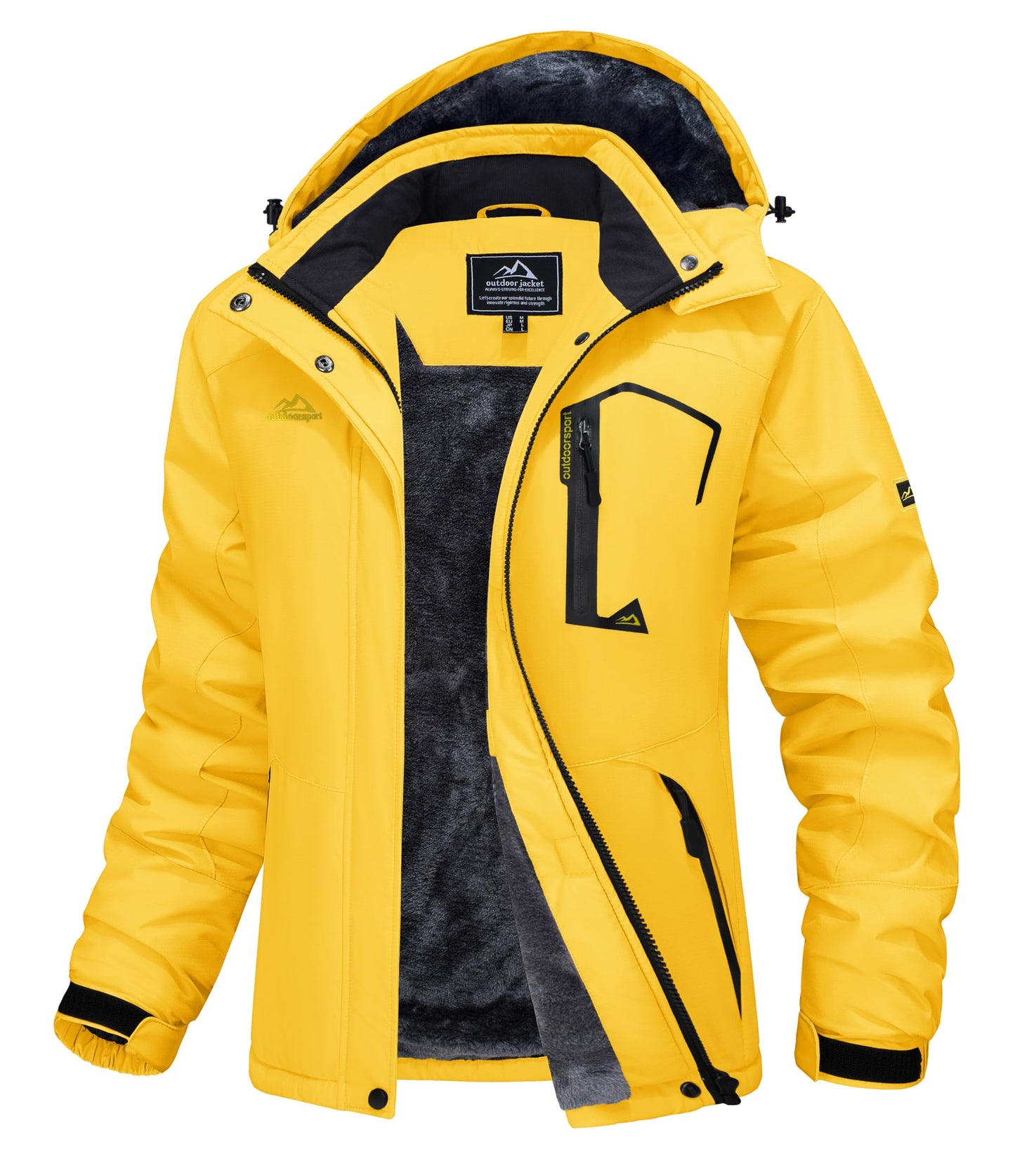 MAGCOMSEN Women's Ski Jacket Waterproof Insulated Snow Jacket Warm Windproof Winter Coats with Hood Fleece Lined Jacket