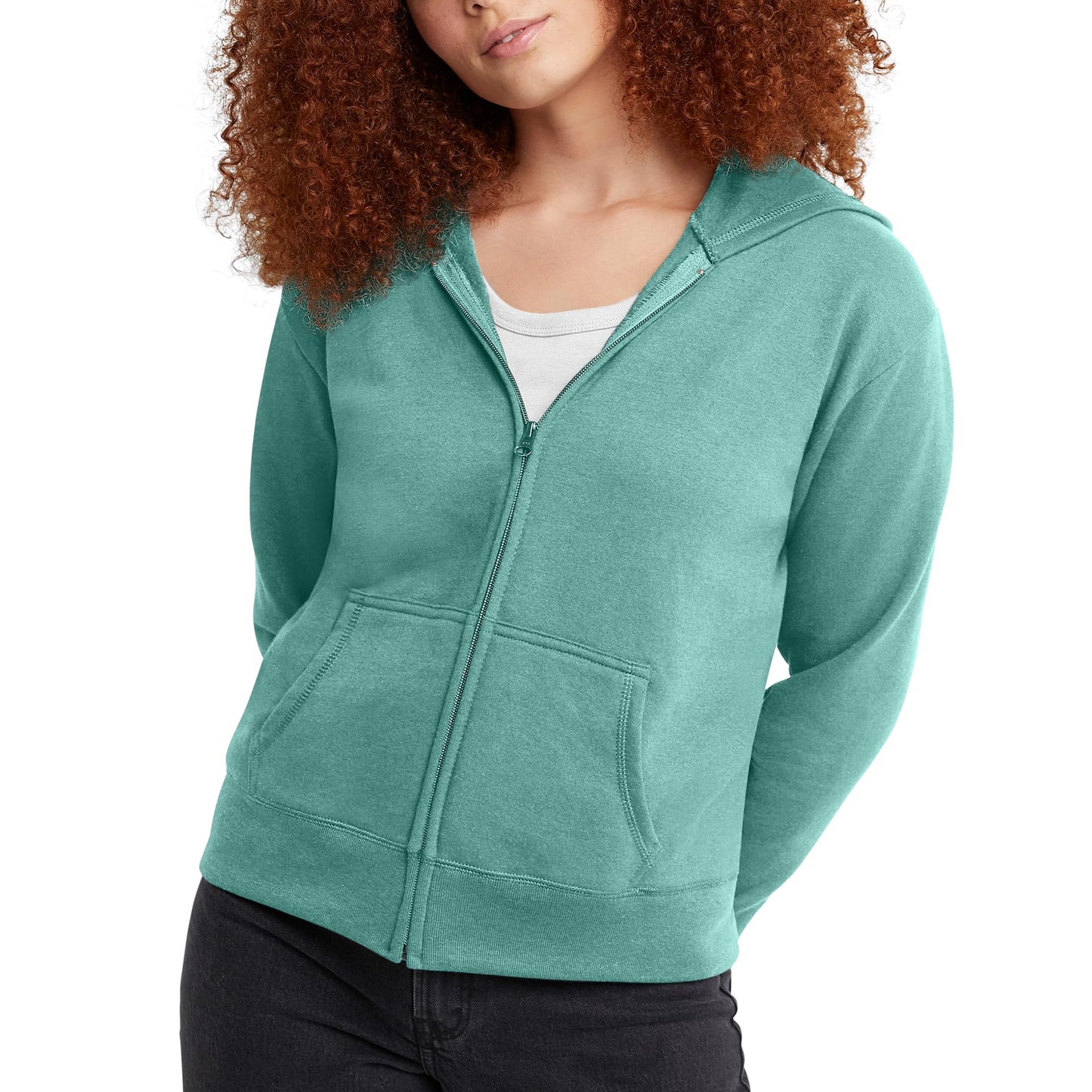 Hanes Women's Hoodie, Ecosmart Fleece Full-zip Hoodie, Zip-up Hooded Sweatshirt