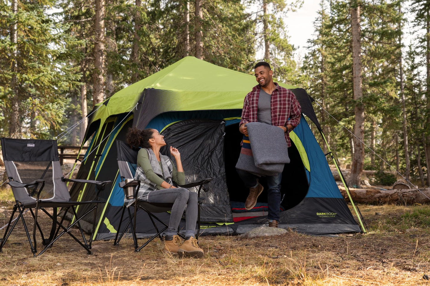 Coleman Instant Tent with 1-Minute Setup, 10-Person Tent with Pre-Attached Poles, Air Vent, & Carry Bag