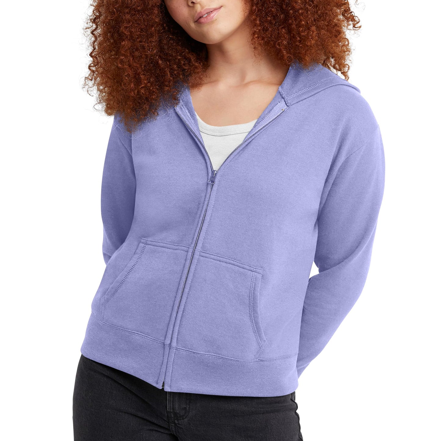 Hanes Women's Hoodie, Ecosmart Fleece Full-zip Hoodie, Zip-up Hooded Sweatshirt
