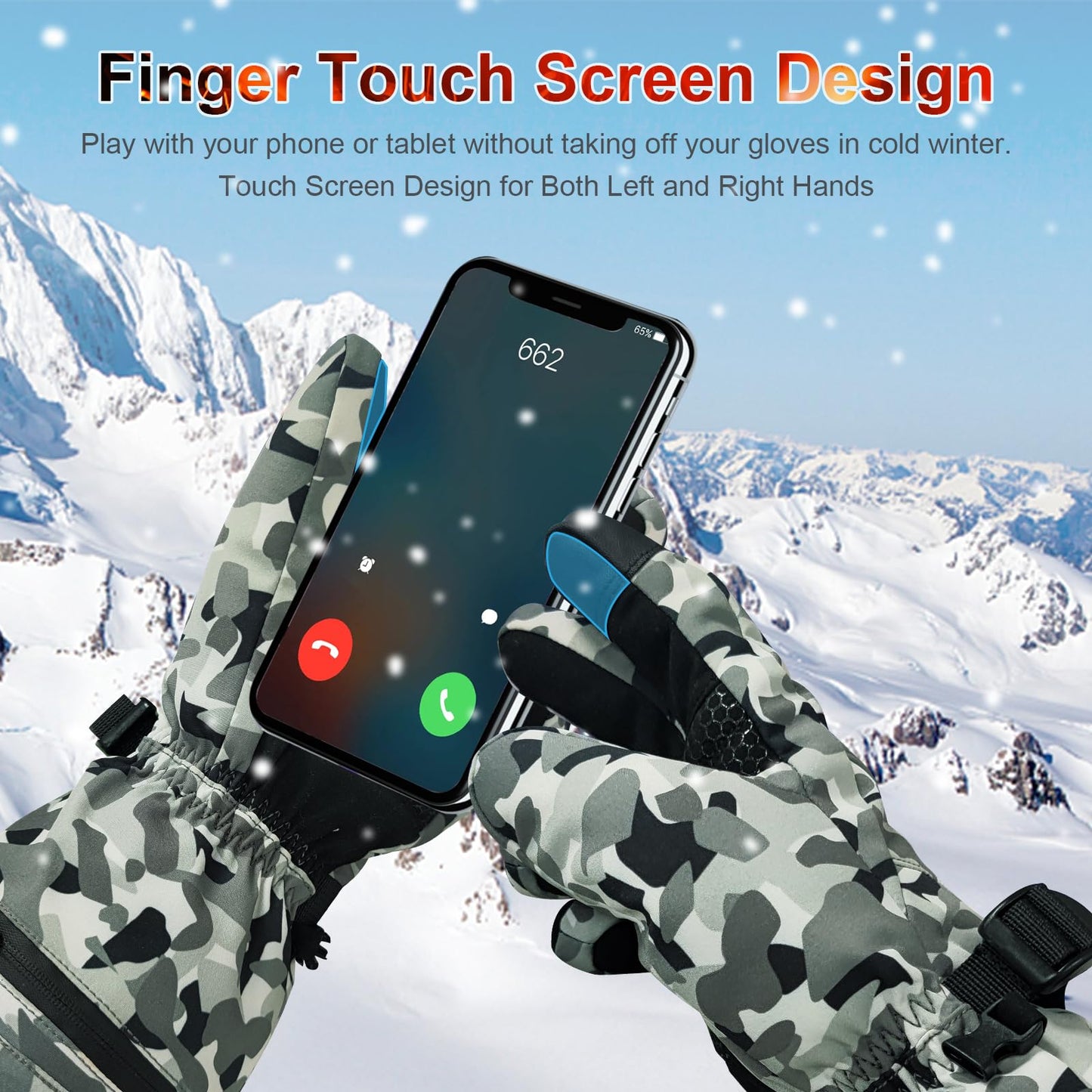 Rechargeable Heated Gloves - 7.4V Fast Heating for Men Women, Arthritis Relief, Snowmobile Skiing Hiking Working