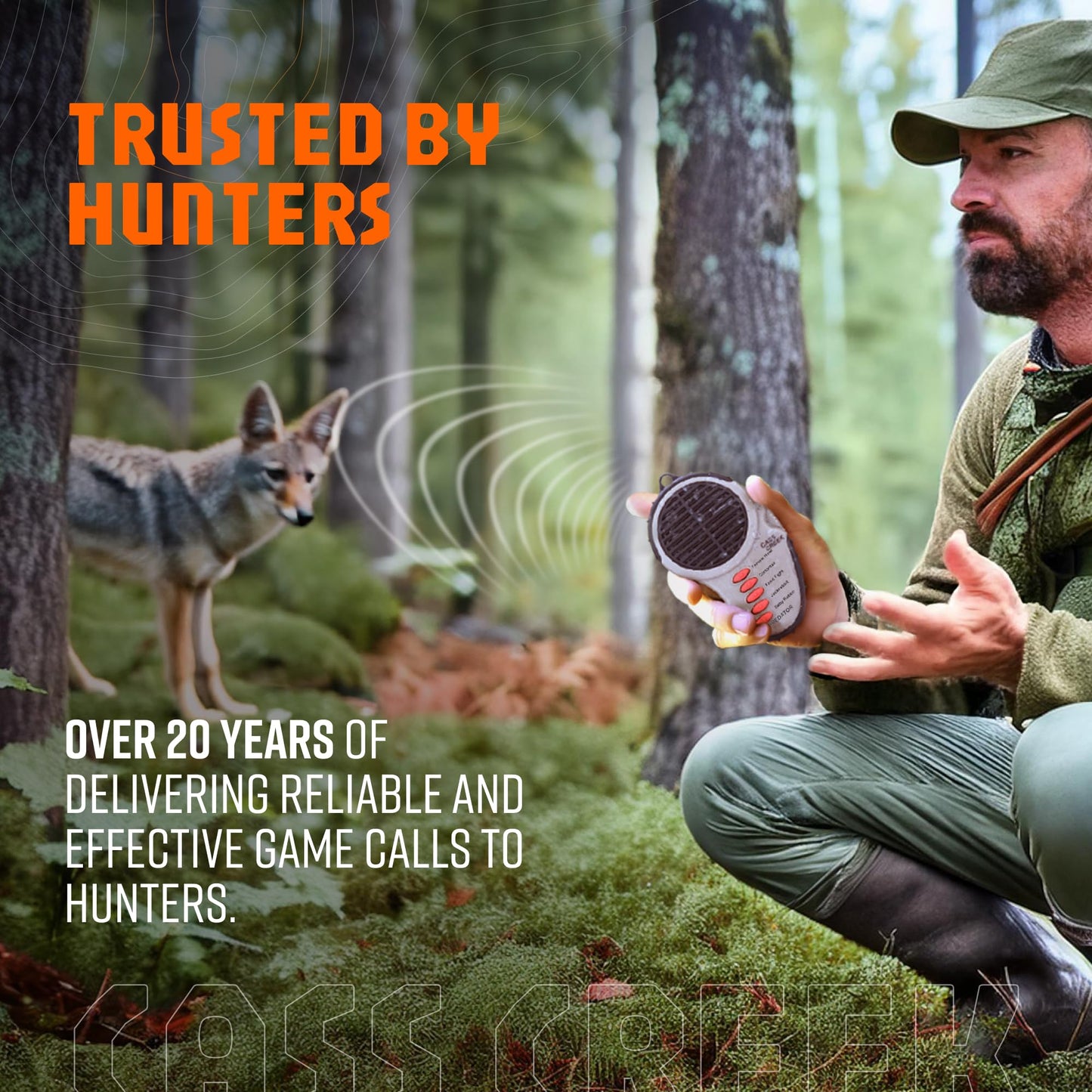 Cass Creek Ergo Call, Handheld Electronic Hunting Call, Compact Design, 5 Authentic Calls in 1, Expert Calls for Everyone