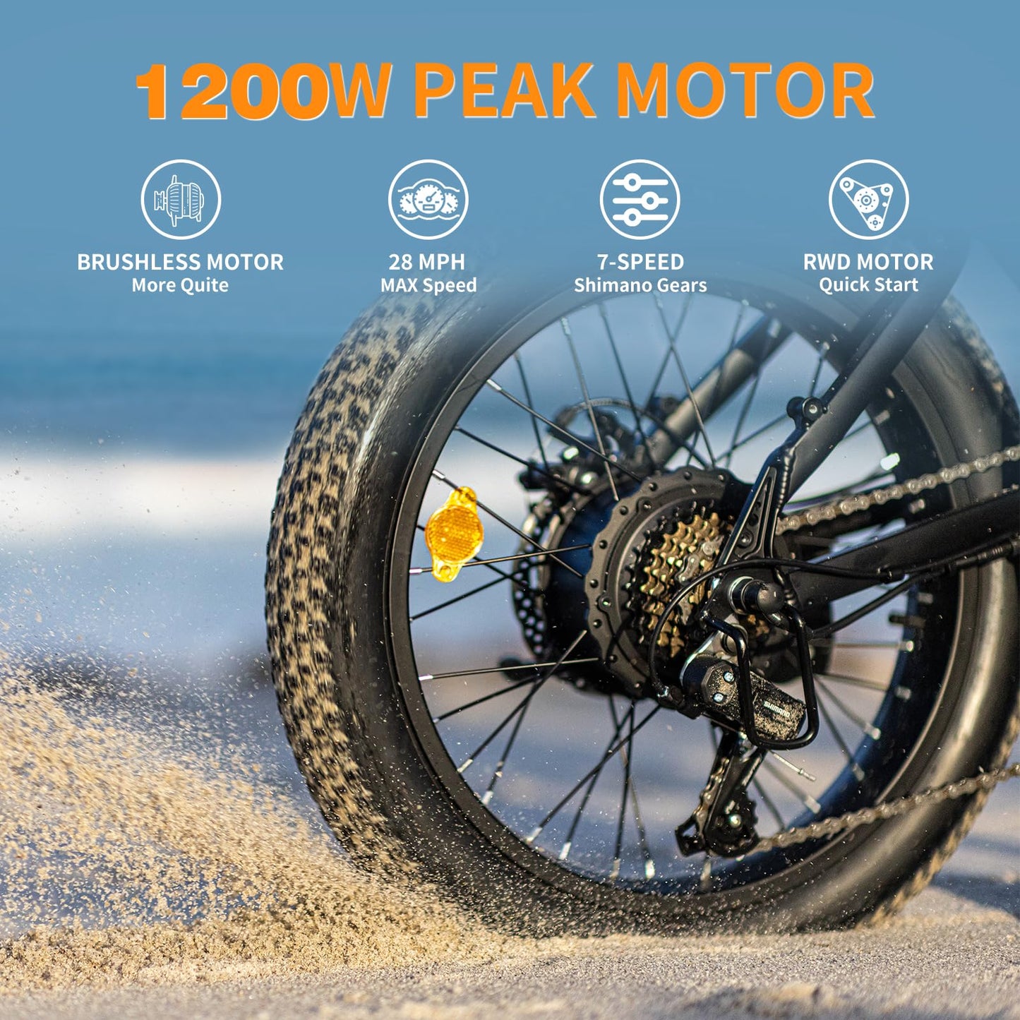 Jasion EB7 2.0 Electric Bike for Adults, 1200W Peak Motor 28MPH Max Speed Folding Ebike, 48V 10AH Removable Battery, 20" Fat Tire with Dual Suspension, 7-Speed Electric Bicycles, UL Certifiled