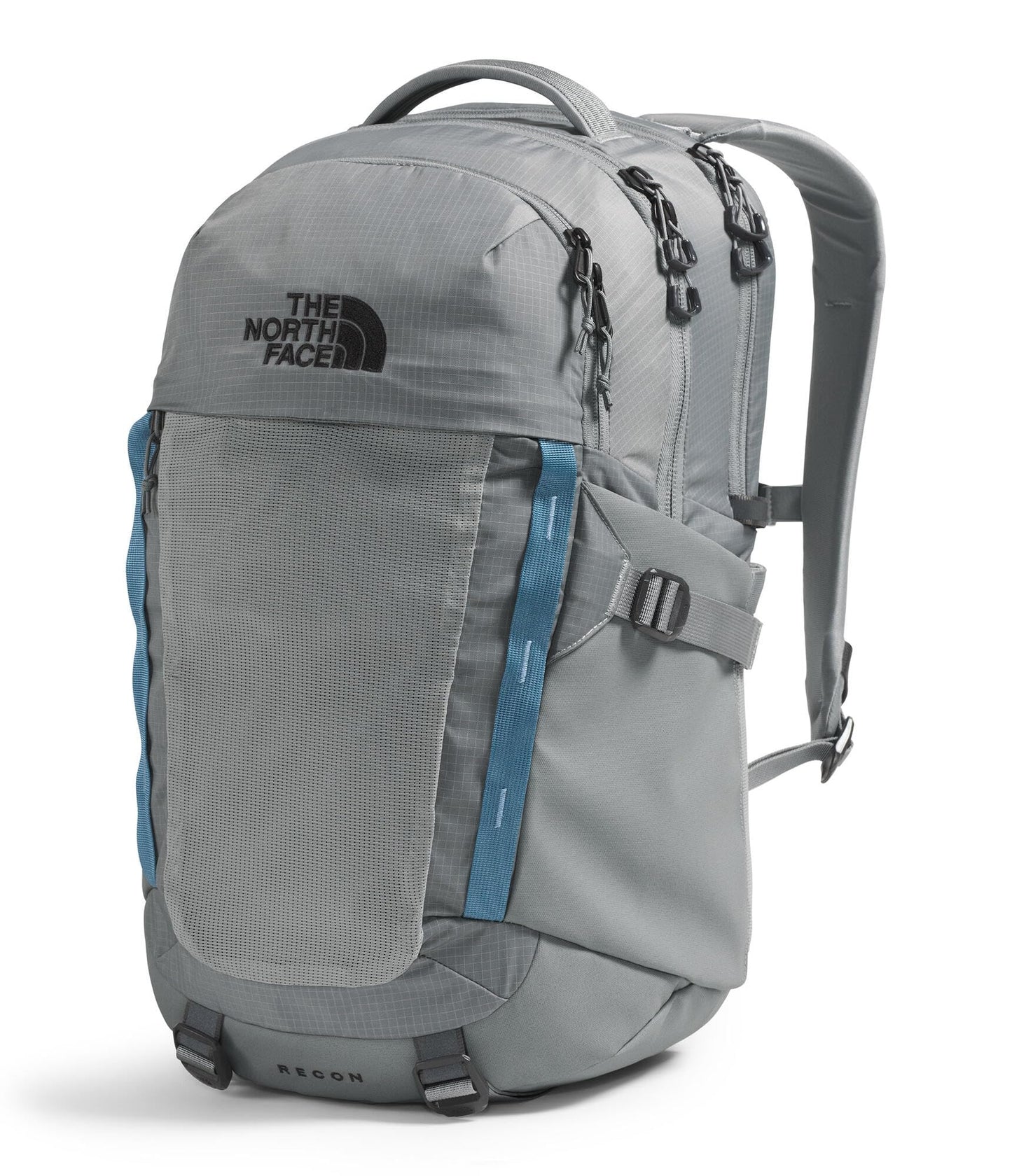 THE NORTH FACE Recon Everyday Laptop Backpack | Daypack with Water Repellent Finish, 16" Laptop Sleeve, 2 Water Bottle Pockets, TNF Black/TNF Black-NPF, One Size