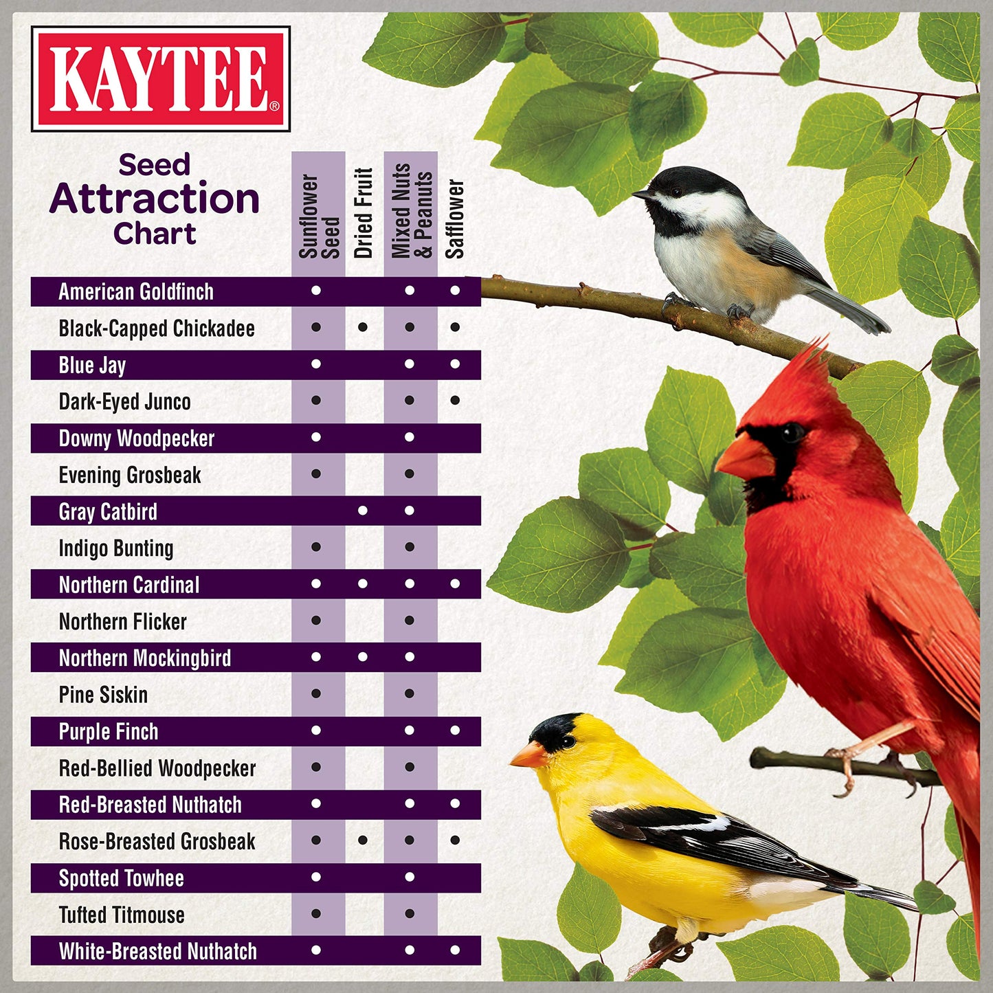 Kaytee Wild Bird Ultimate No Mess Wild Bird Food Seed For Cardinals, Finches, Chickadees, Nuthatches, Woodpeckers, Grosbeaks, Juncos and Other Colorful Songbirds, 9.75 Pound