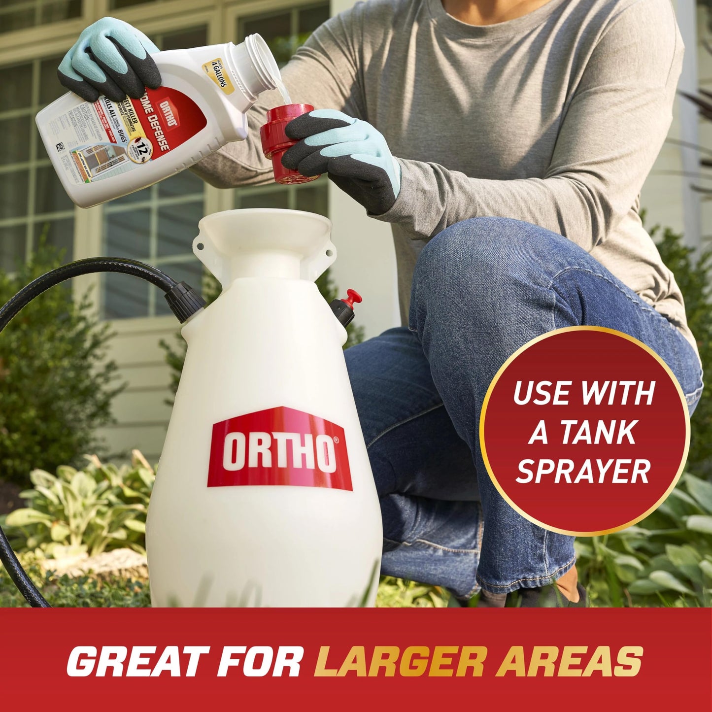 Ortho Home Defense Insect Killer for Indoor & Perimeter2 - With Comfort Wand, Long-Lasting Control, Kills Ants, Cockroaches, Spiders, Fleas & Ticks, Non-Staining, Odor Free, 1.1 gal., 2-Pack