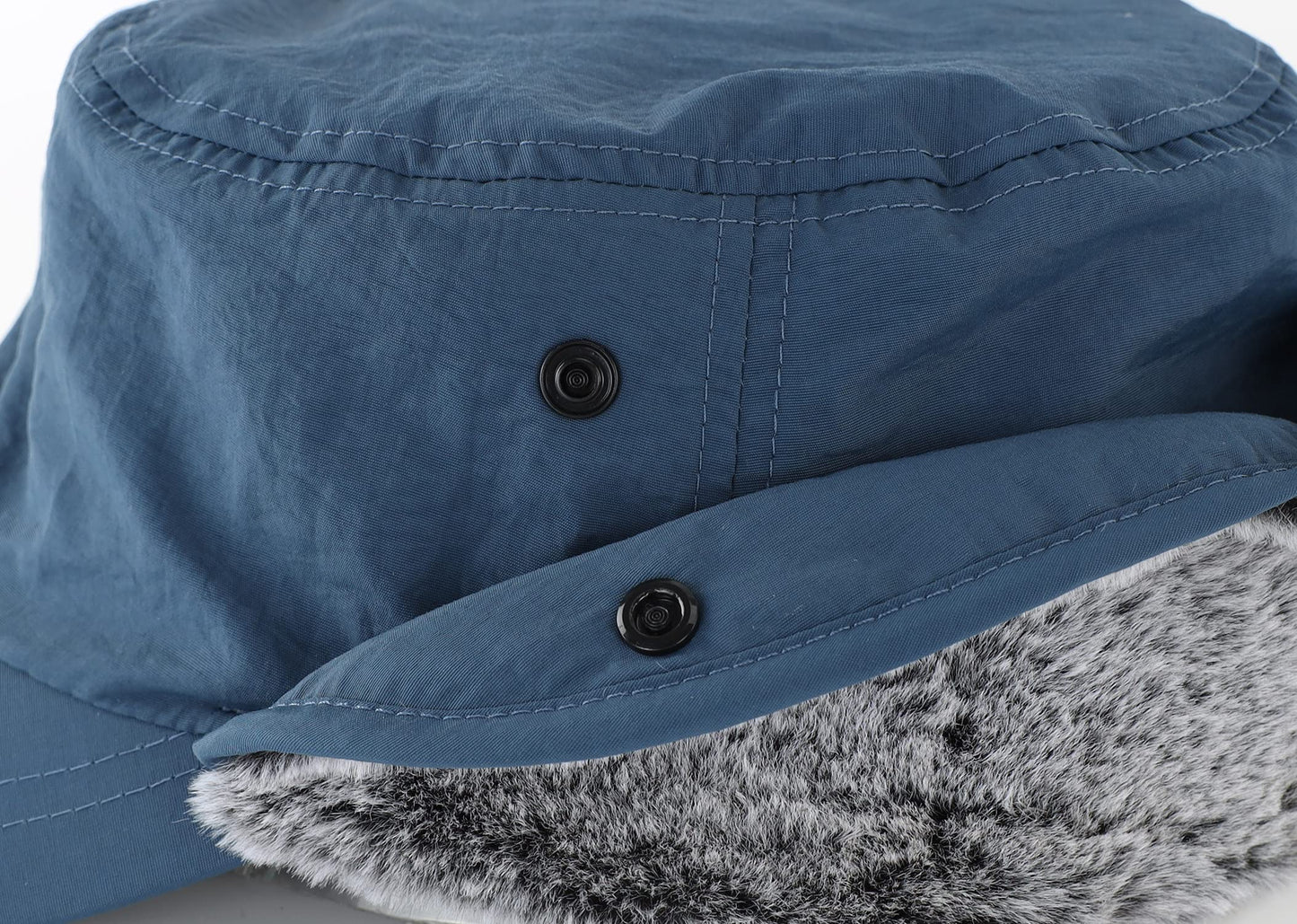 Connectyle Men's Winter Hat with Visor Warm Earflaps Hat Fully Lined Faux Fur Baseball Cap Trapper Hunting Hats