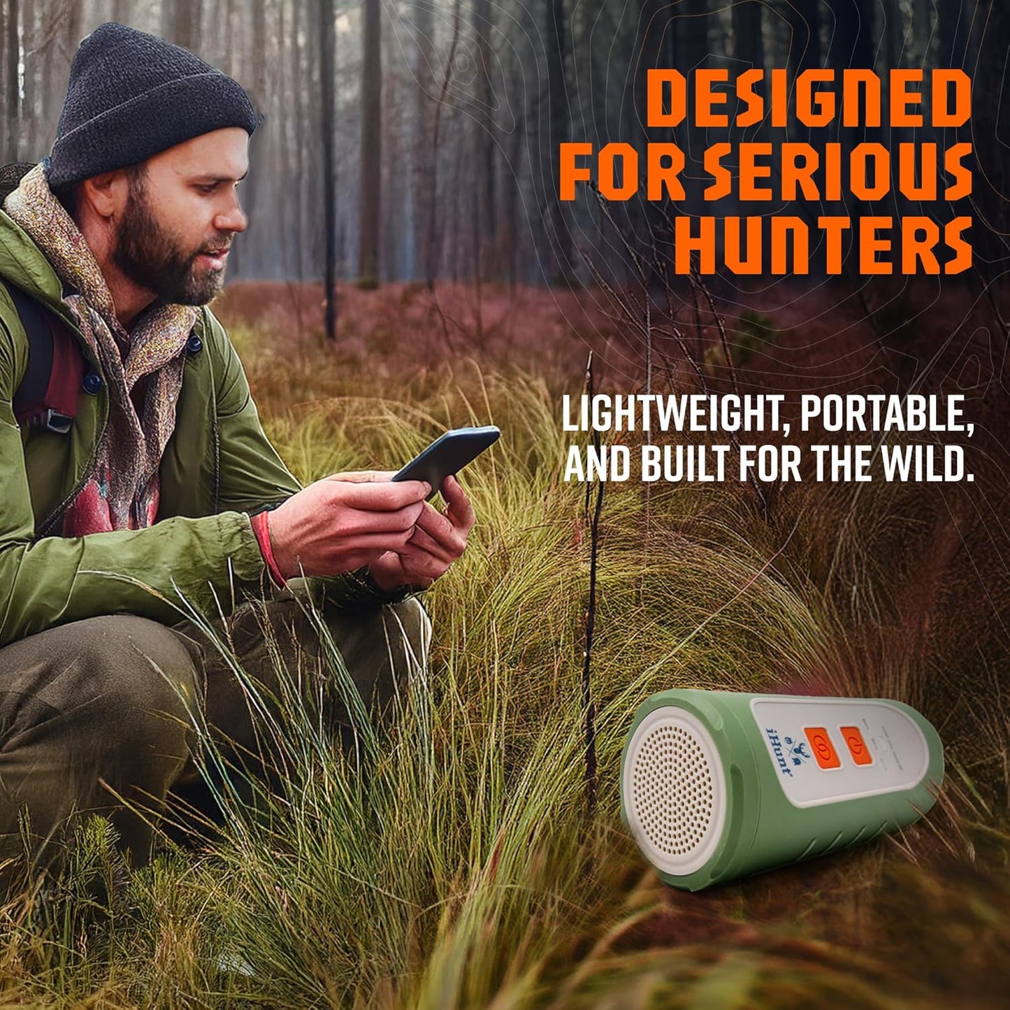 Phantom Link 150, Best Electronic Game Call, Long Range Bluetooth Speaker, Waterproof, Wireless Remote Hunting Speaker for Deer, Coyote, Turkey, Predator, Elk, Fox, Moose, Bear, Hog