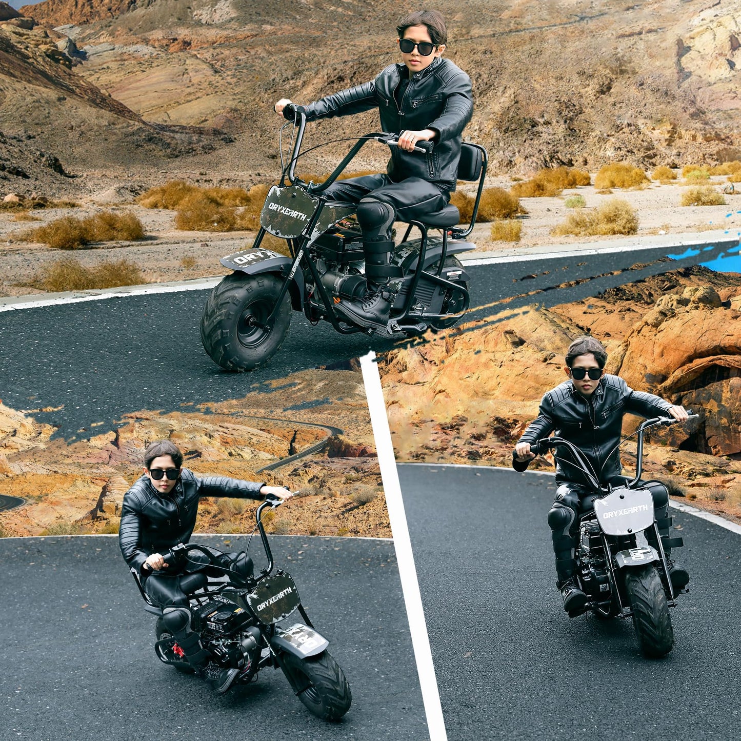 Oryxearth 99CC 4-Stroke Mini Dirt Bike, Gas Powered Off Road Dirtbike W/EPA Approved for Kids, Speed Up 24 MPH, Weight Capacity 185 LBS