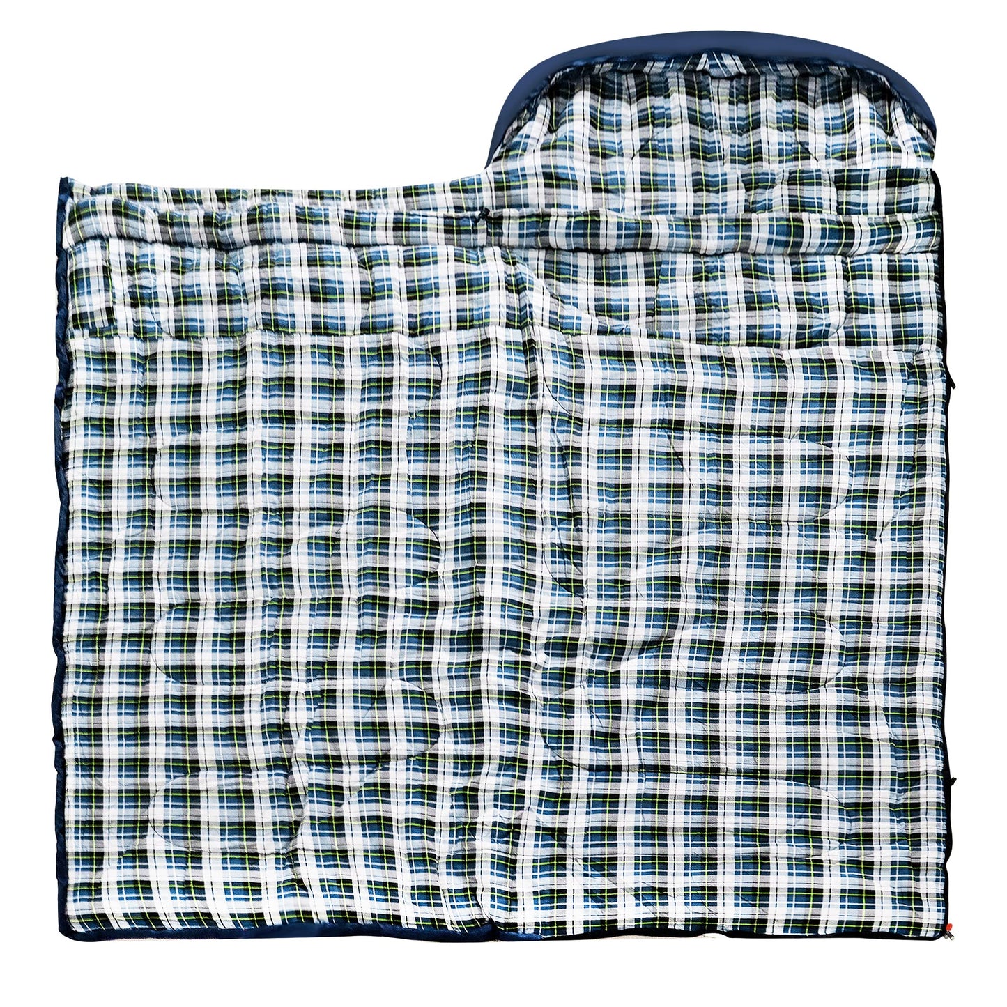 0 Degree Sleeping Bag 100% Cotton Flannel XXL for Adults Big and Tall Cold Weather Winter Zero Degree Camping,Free Compression Sack