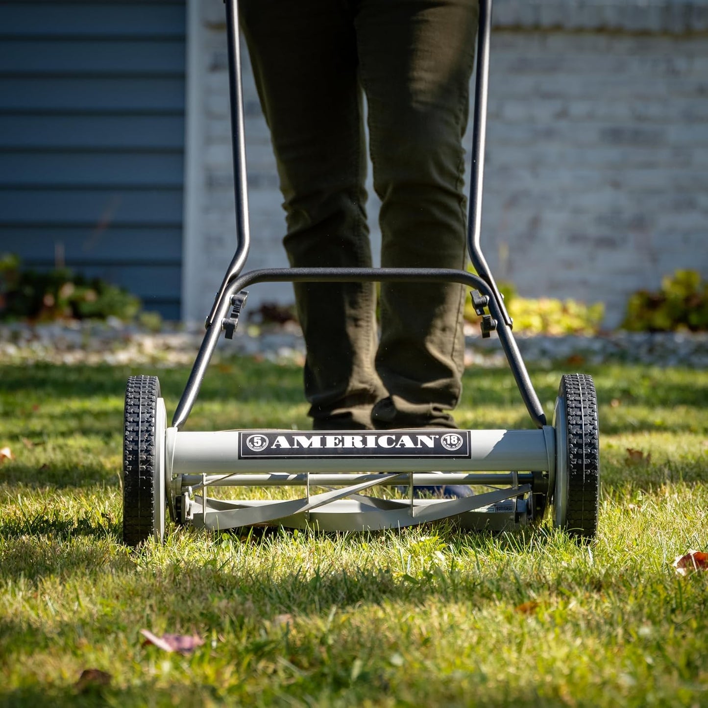 American Lawn Mower Company 1204-14 14-Inch 4-Blade Push Reel Lawn Mower, Red