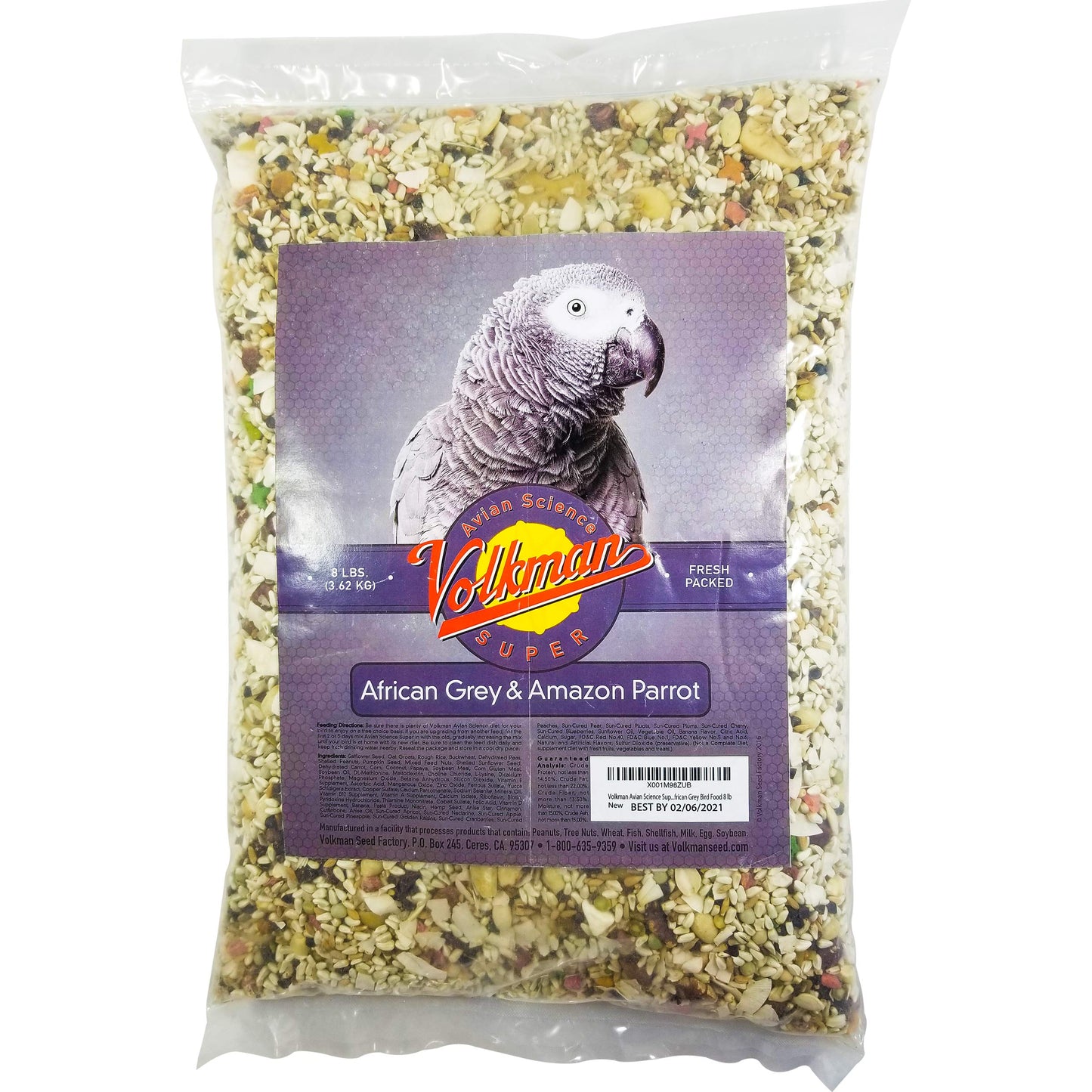 Volkman Avian Science Super African Grey Bird Food 4lb