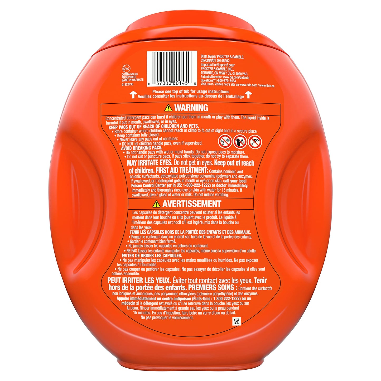 Tide PODS Laundry Detergent Pacs, 3-in-1 Stain Remover, Odor Fighter, Color Protector, 112 Count, HE compatible, Original Scent