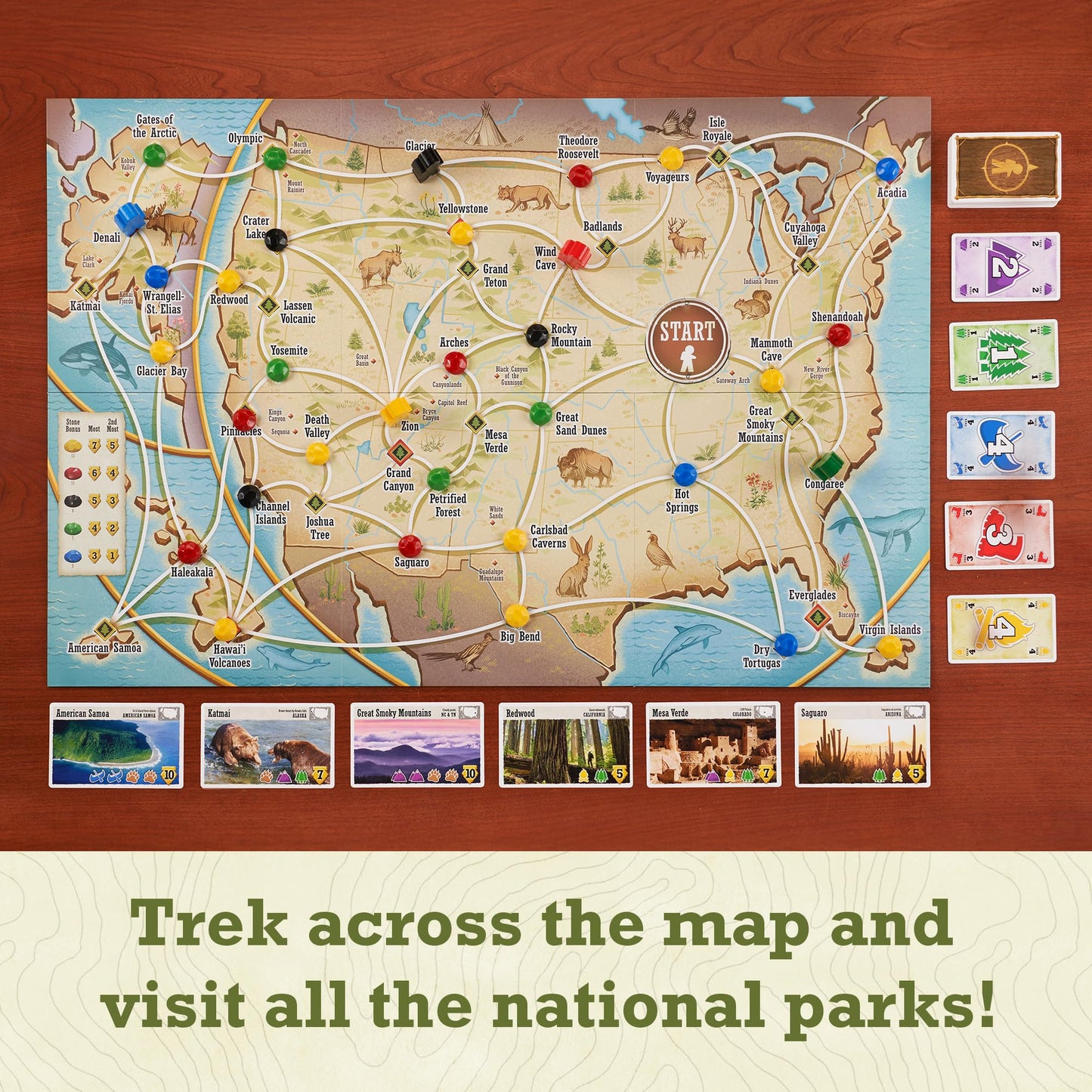Trekking The National Parks (3rd Edition) - The Award-Winning Family Board Game | Great for Kids Ages 10 and Up | Easy to Learn | Designed for National Park Lovers by Underdog Games