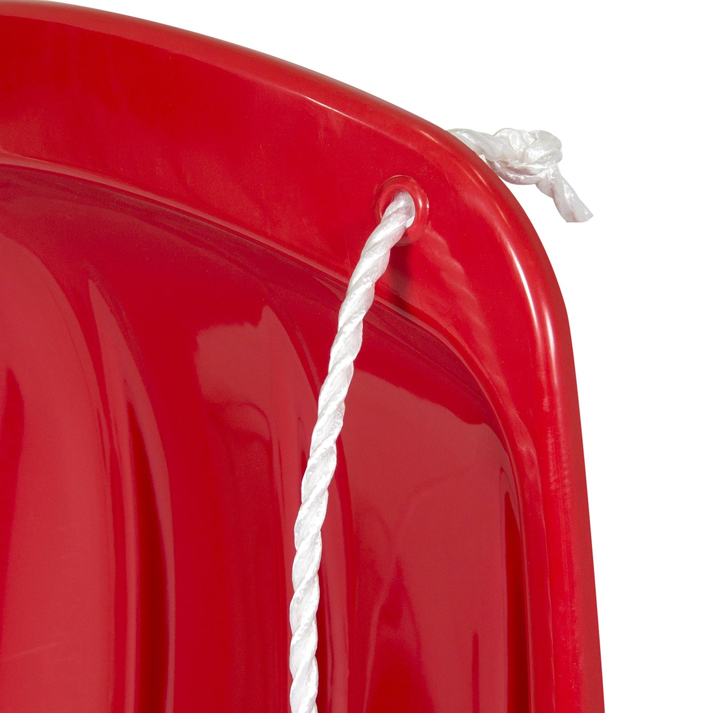 Best Choice Products 48in Kids Plastic Toboggan Snow Sled w/Pull Rope - Red